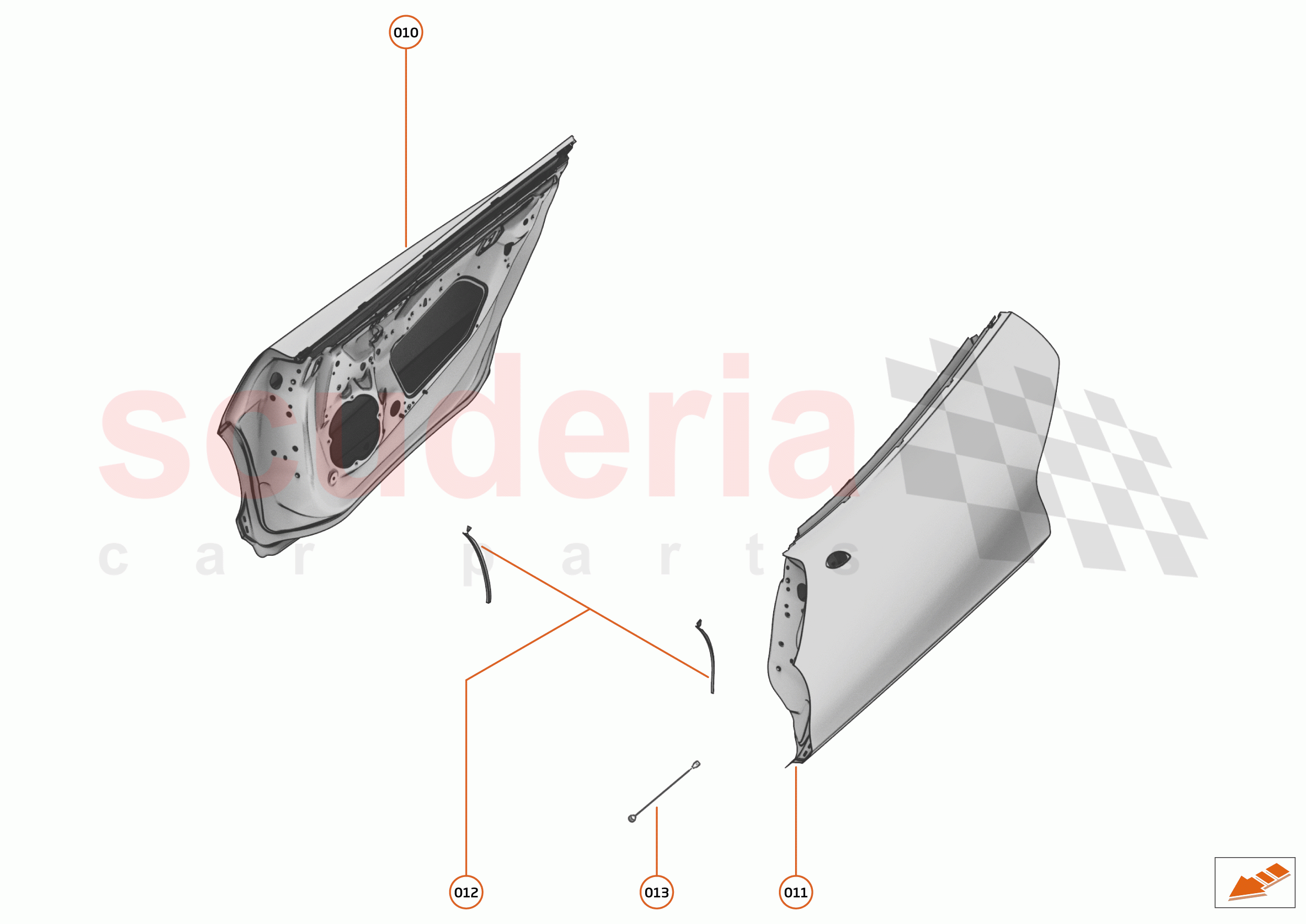 7 - CLOSURES - 7.3 - DOORS STRUCTURE of McLaren McLaren GT