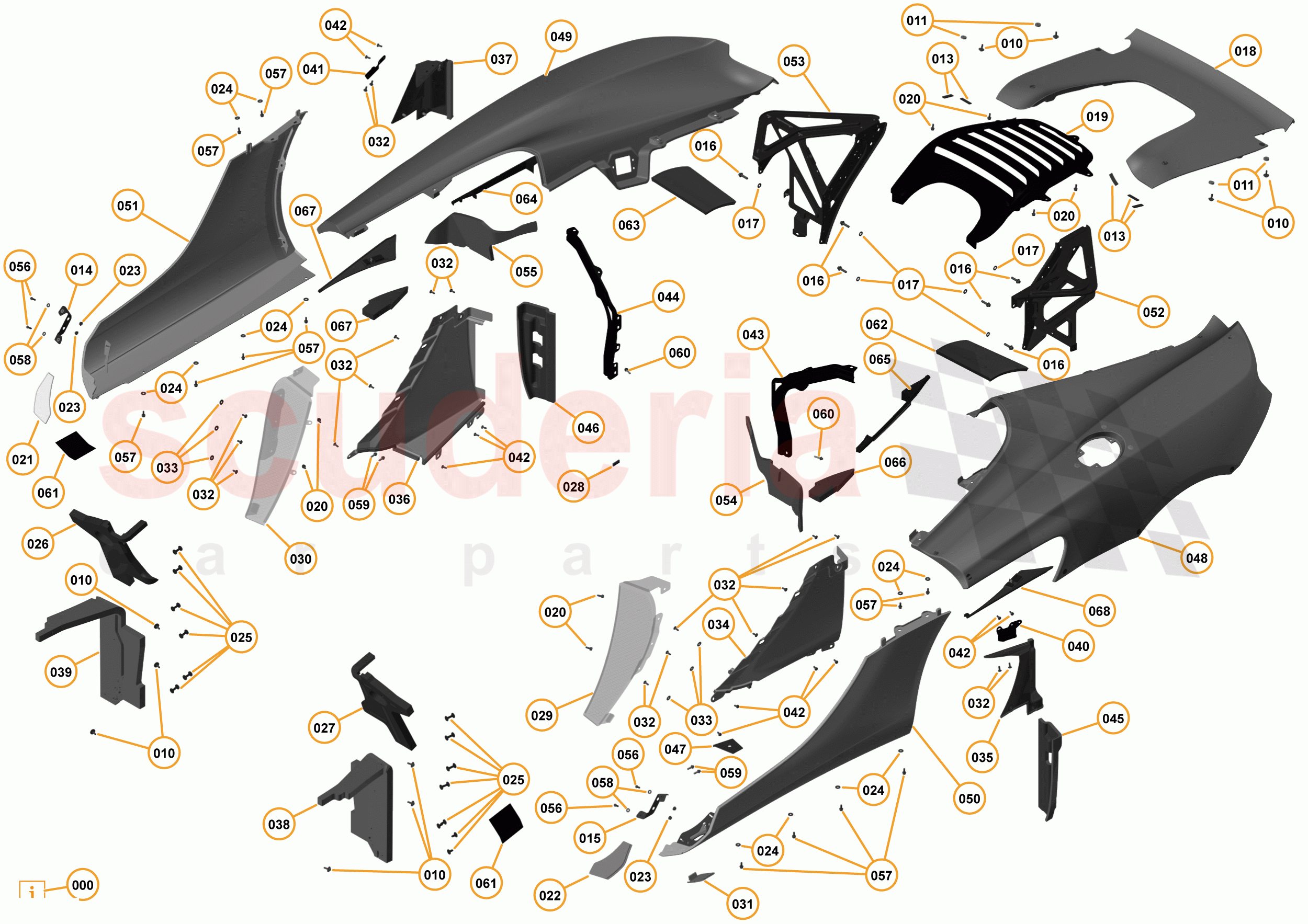 4 - A4 - PANELS, GLAZING, AND PAINT - 4.6 - 03 - REAR FENDERS - 625C & 650S of McLaren McLaren 625C Spider