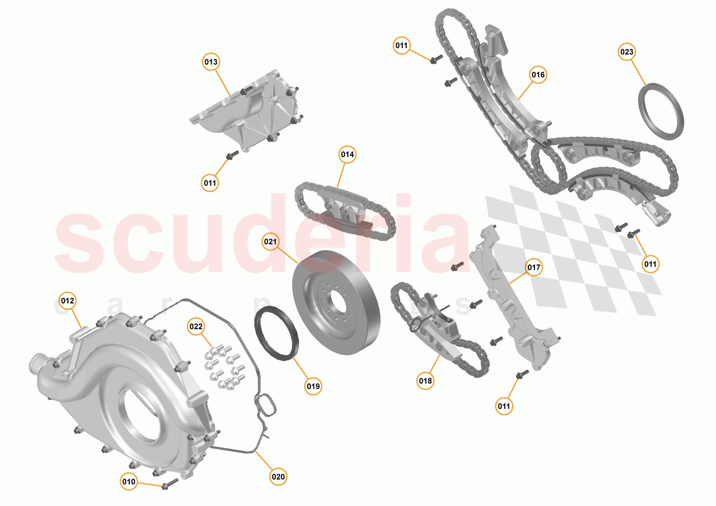32 - ENGINE - 32.5 - FRONT COVER, TIMING GEAR & CRANKSHAFT DAMPER of McLaren McLaren 570S Coupe