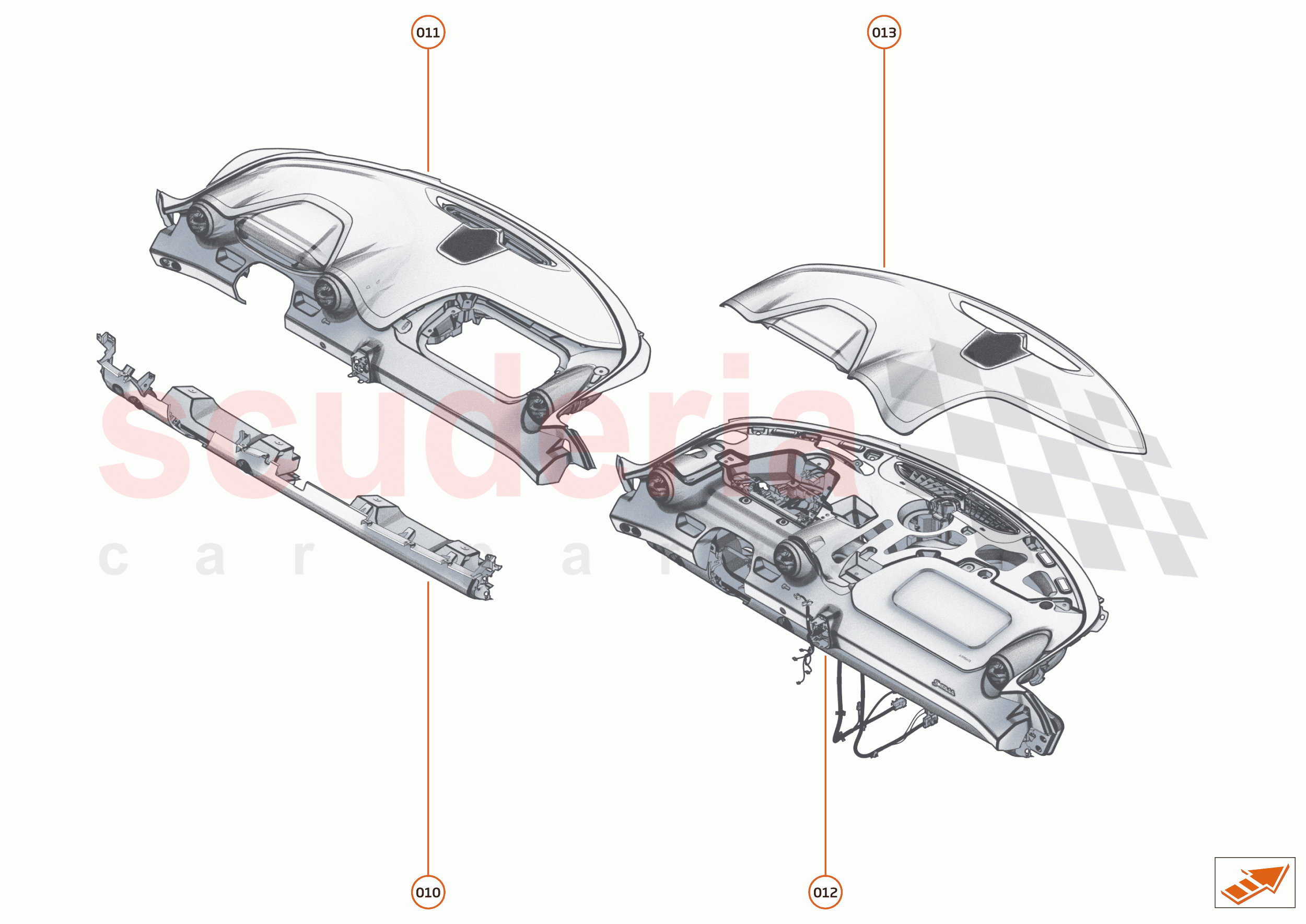 42 - INTERIOR SYSTEMS - 42.2 - FACIA - ASSEMBLY of McLaren McLaren Senna