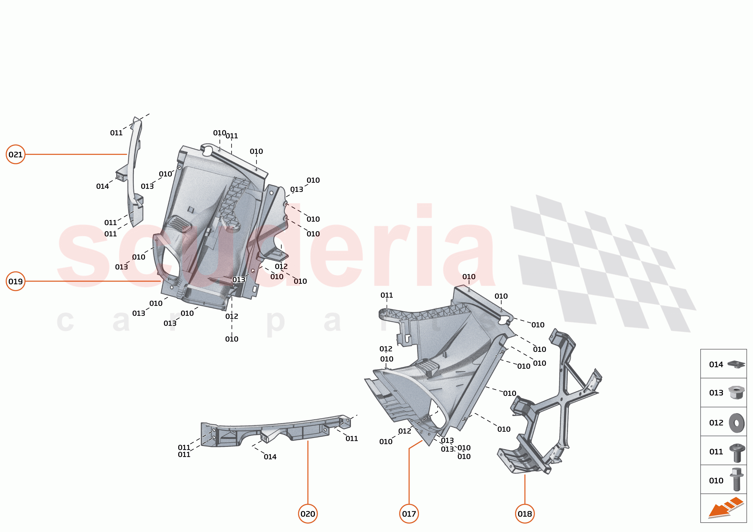 15 - DUCTS, VENTS AND FLOORS - 15.1 - FRONT DUCTS AND VENTS of McLaren McLaren GT