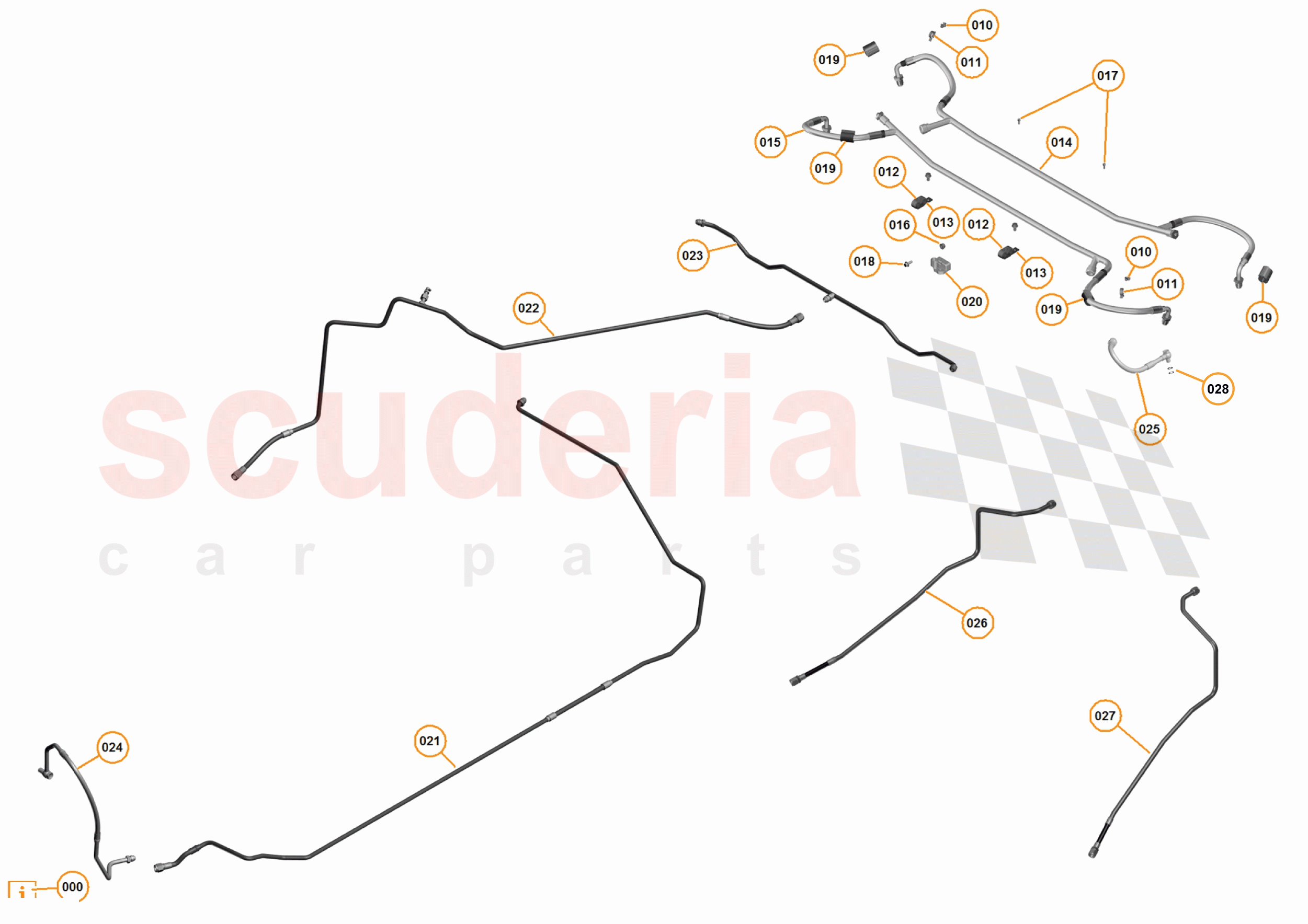 7 - B2 - REAR SUSPENSION - 7.3 - 04 - DAMPING REAR PIPES KINETIC H2 of McLaren McLaren 12C Spider