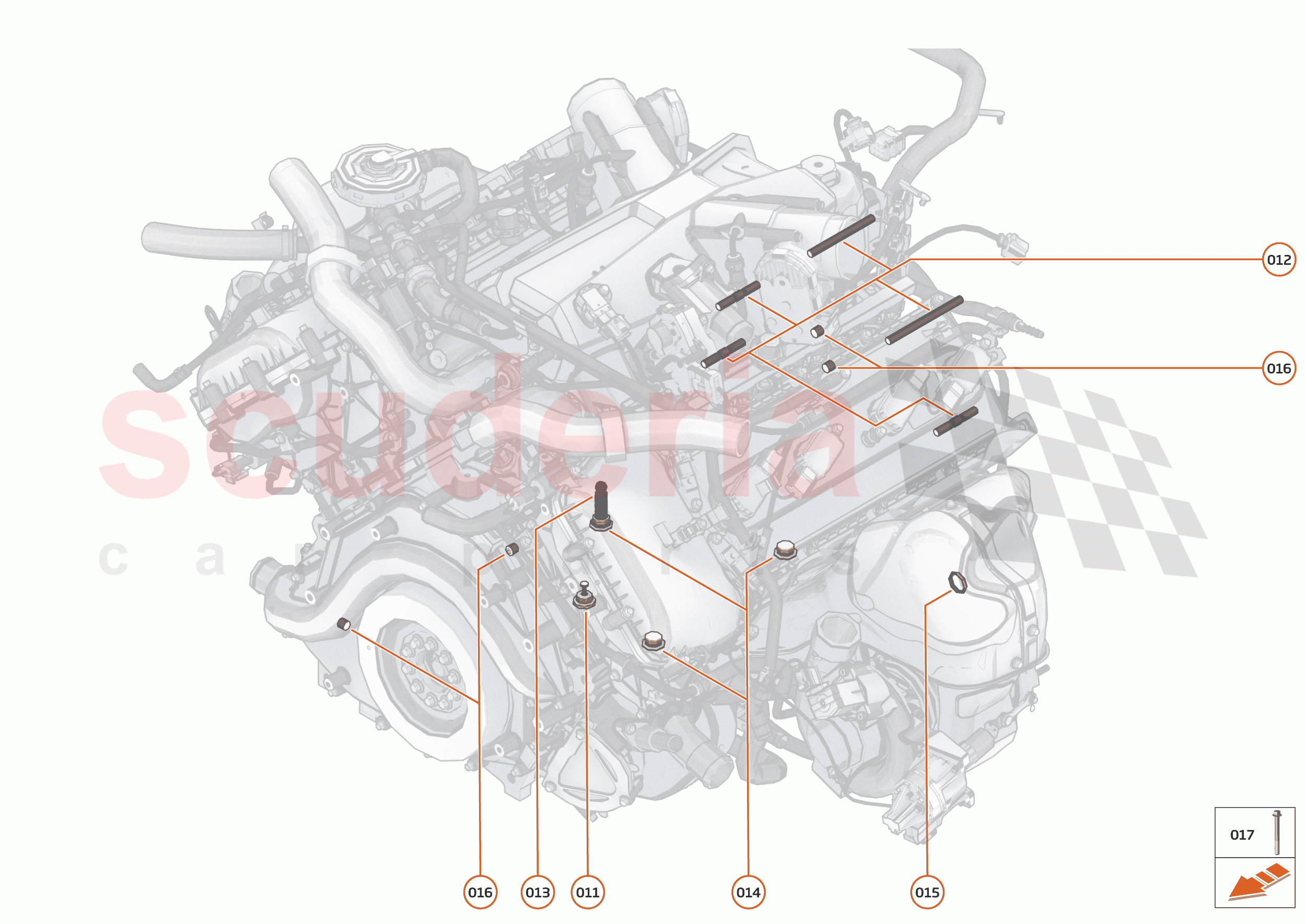 34 - ENGINE - 34.9 - POWER UNIT ASSEMBLY & CYLINDER BLOCK HARDWARE of McLaren McLaren 765LT