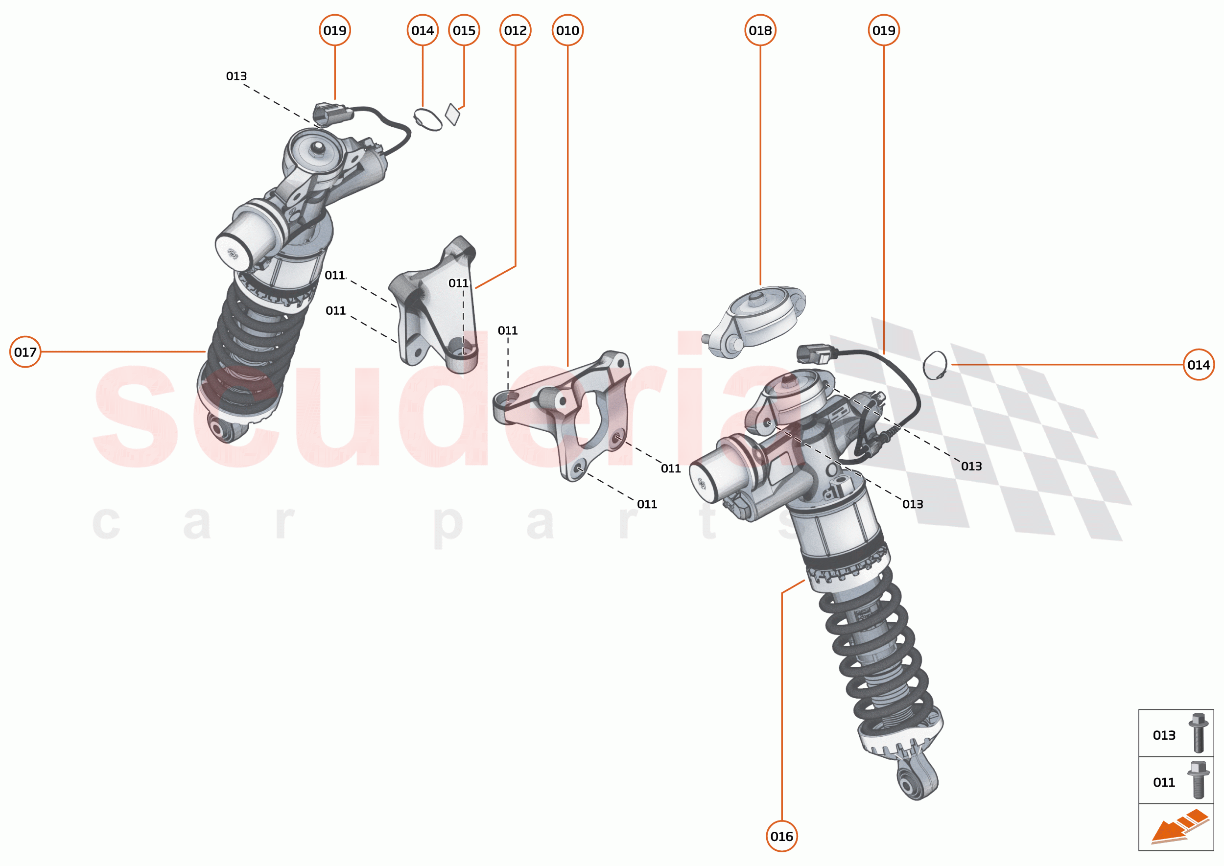 19 - SUSPENSION - 19.1 - DAMPER ACTUATOR ASSEMBLIES FRONT of McLaren McLaren Artura
