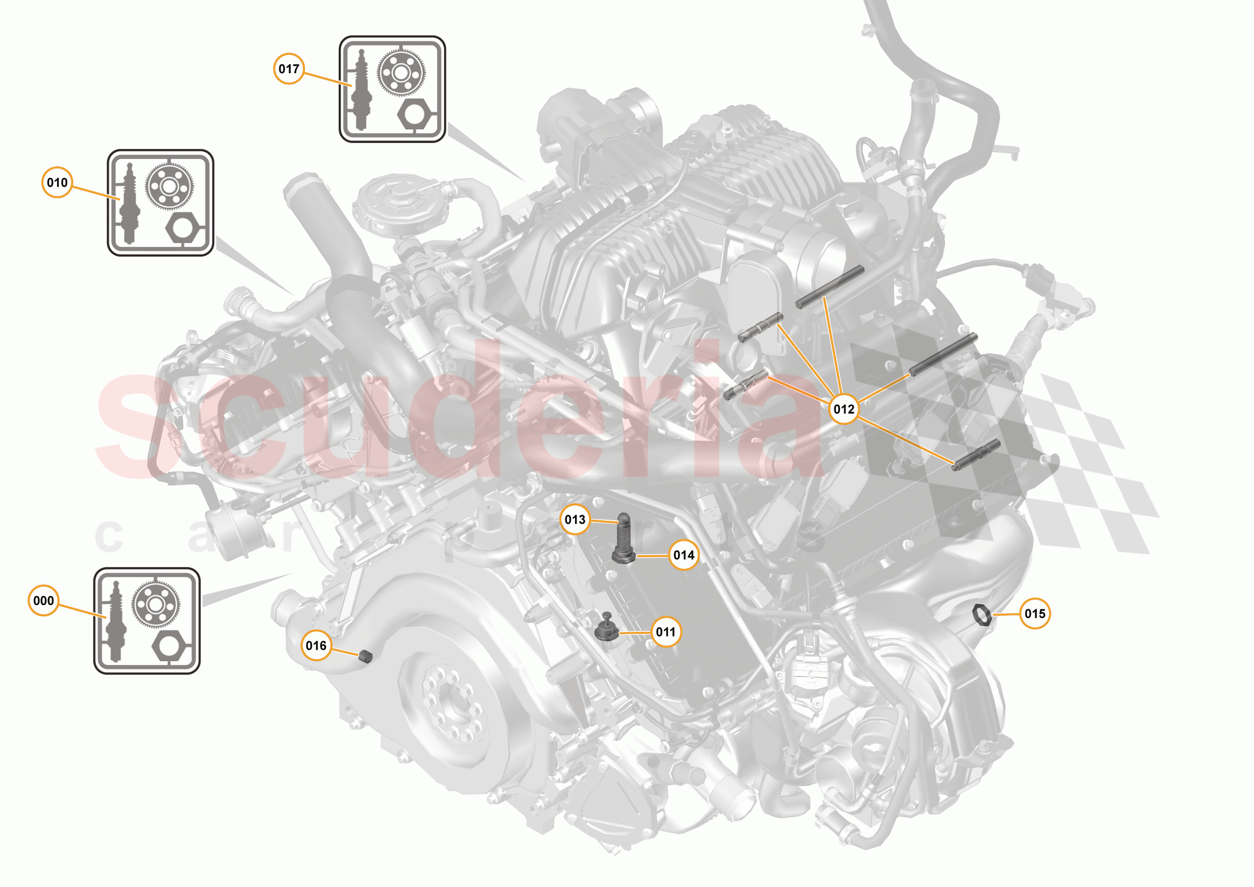 32 - ENGINE - 32.11 - POWER UNIT ASSEMBLY, SHORT BLOCK & HARDWARE of McLaren McLaren 540C Coupe