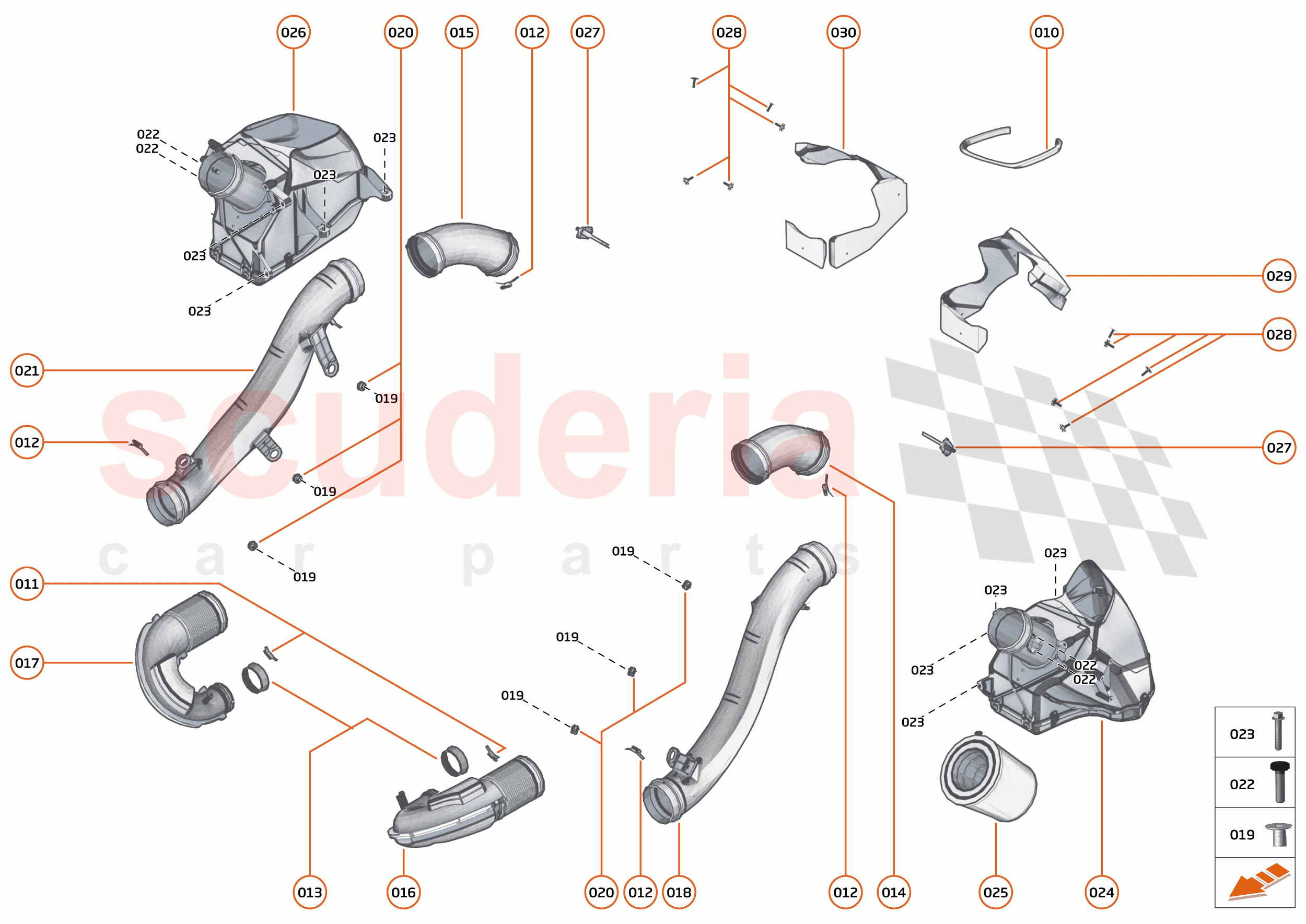 36 - ENGINE AIR SYSTEMS - 36.1 - AIR INTAKE LOW PRESSURE SYSTEM of McLaren McLaren 750S Spider