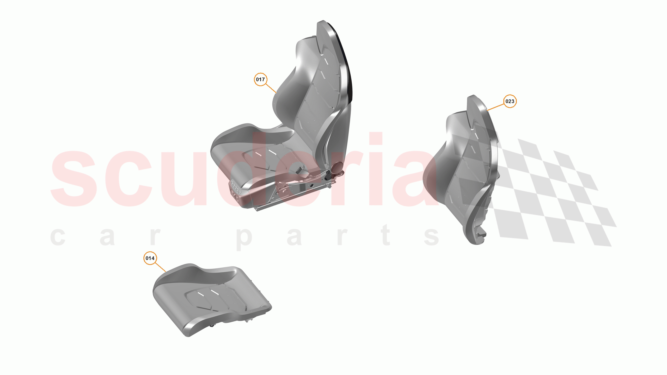 29 - N3 - SEAT ASSEMBLY - 29.6 - 01 - SEAT ASSEMBLY - SPACE FABRIC - ELECTRIC of McLaren McLaren 12C Coupe