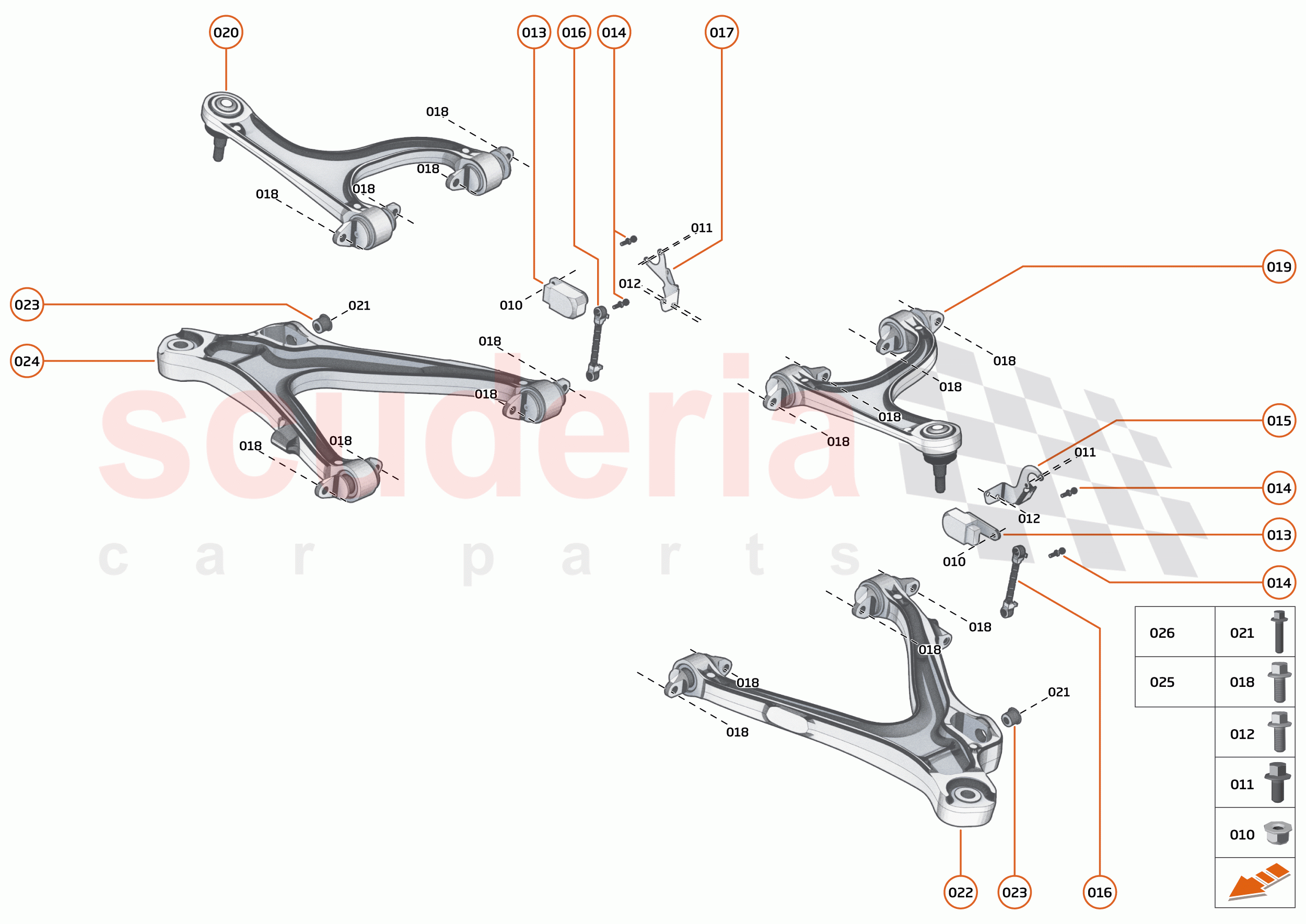 18 - SUSPENSION - 18.7 - TRANSVERSE LINKS REAR of McLaren McLaren GT