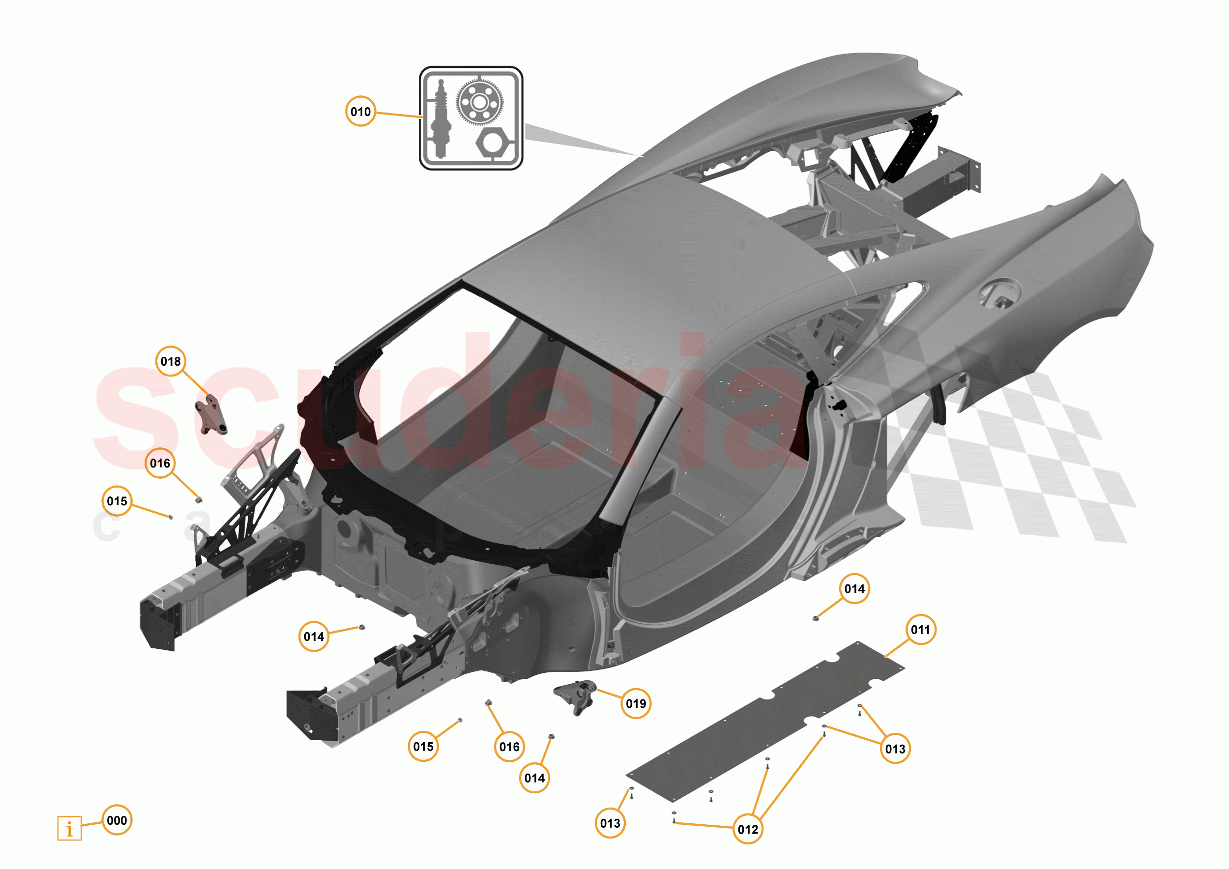 1 - A1 - BODY STRUCTURES - 1.1 - 01 - TUB STRUCTURE of McLaren McLaren 650S Coupe