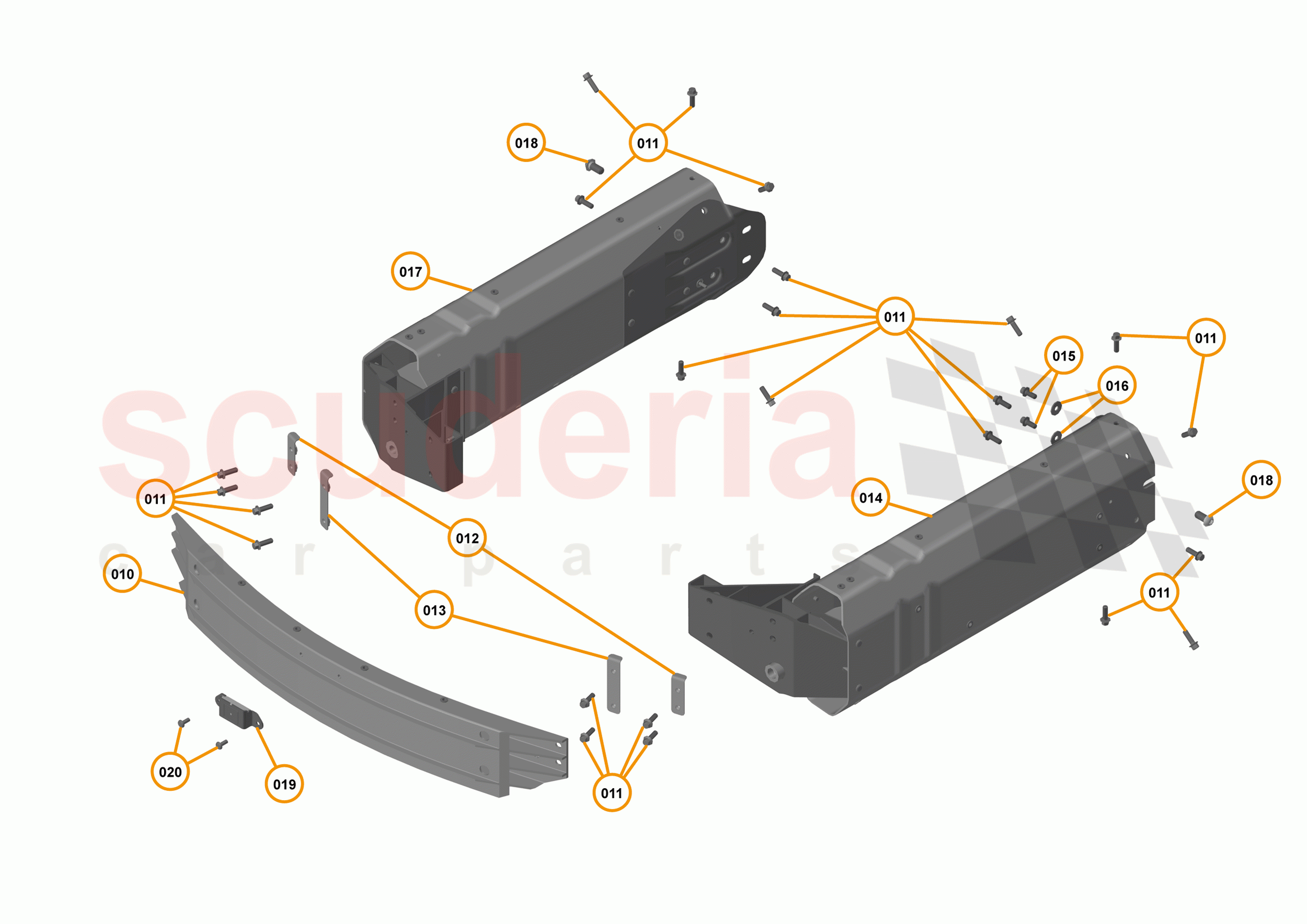 1 - FRONT STRUCTURES - 1.1 - FRONT CRASH STRUCTURE of McLaren McLaren 720S Coupe