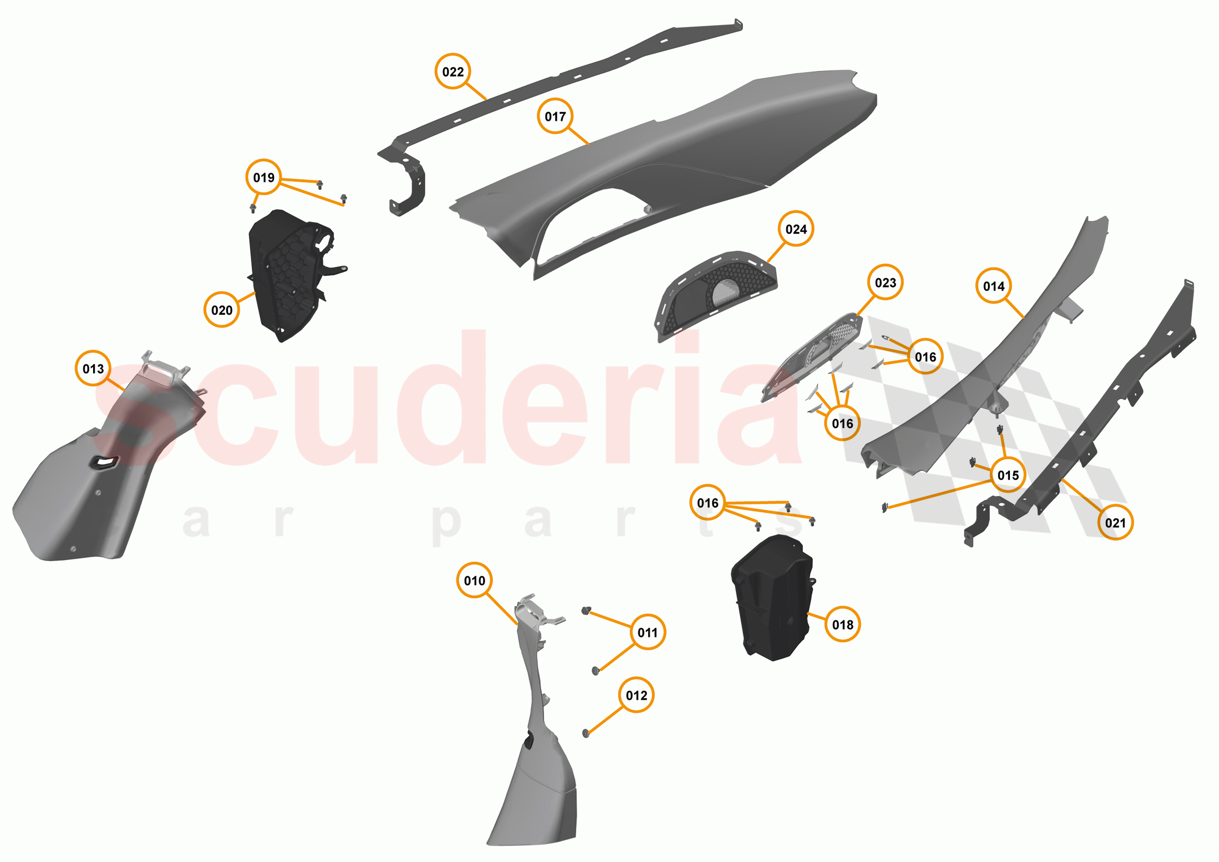 49 - INTERIOR SYSTEMS - 49.16 - LOWER & REAR TRIM - B-PILLAR TRIM & REAR QUARTER TRIM of McLaren McLaren 720S Coupe