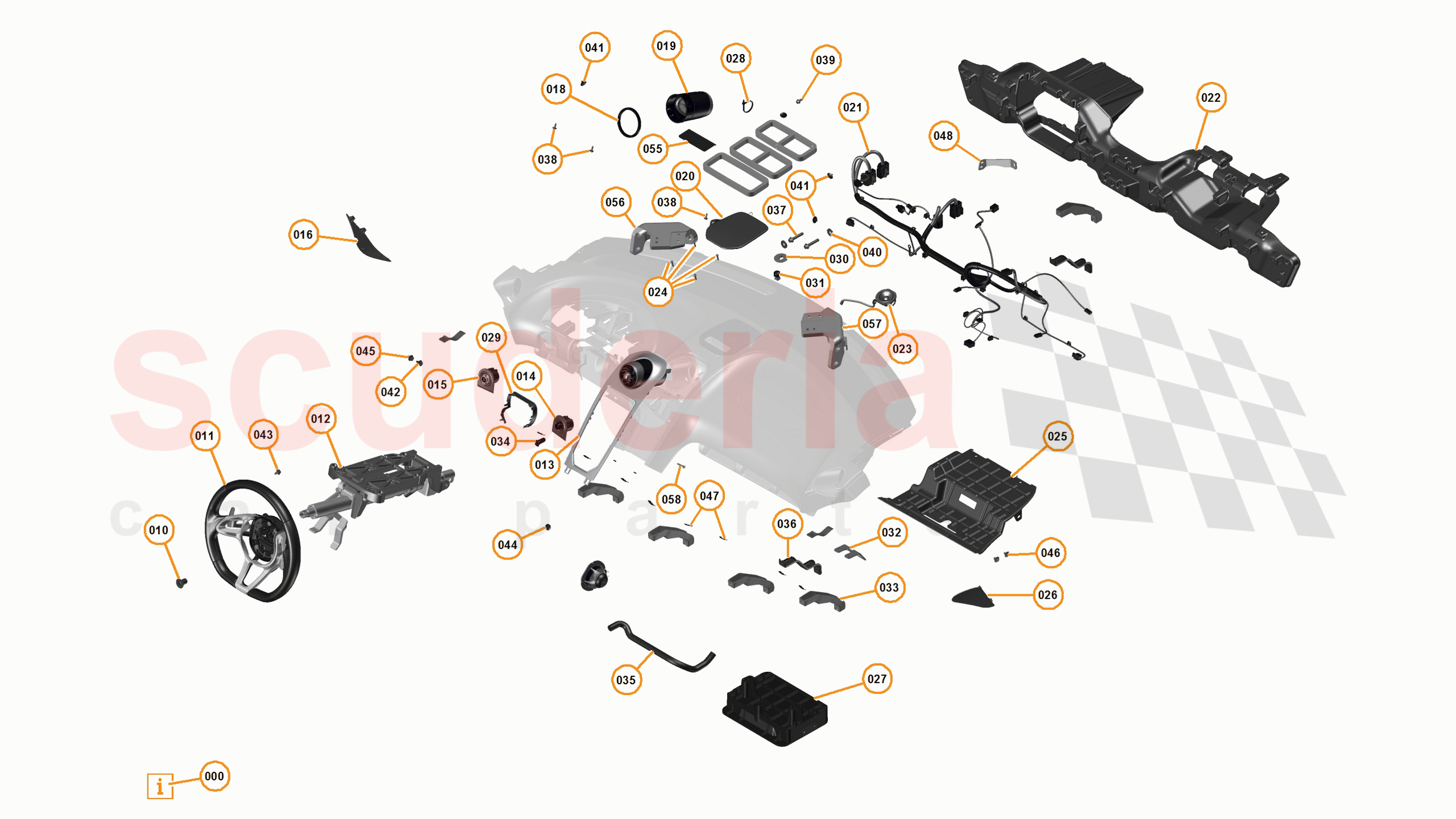 27 - N1 - FACIA - 27.1 - 01 - FACIA - STEERING AND MISC of McLaren McLaren 12C Coupe