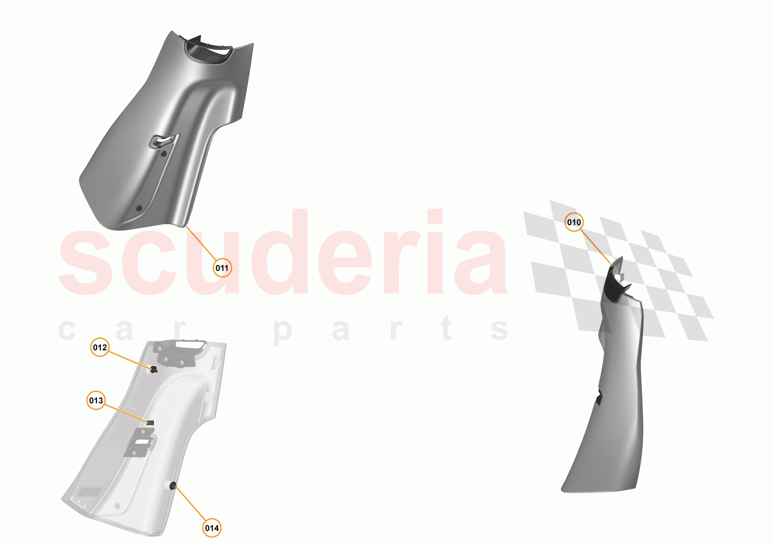 47 - INTERIOR SYSTEMS - 47.25 - LOWER & REAR TRIM - B-PILLAR TRIM of McLaren McLaren 570S Coupe