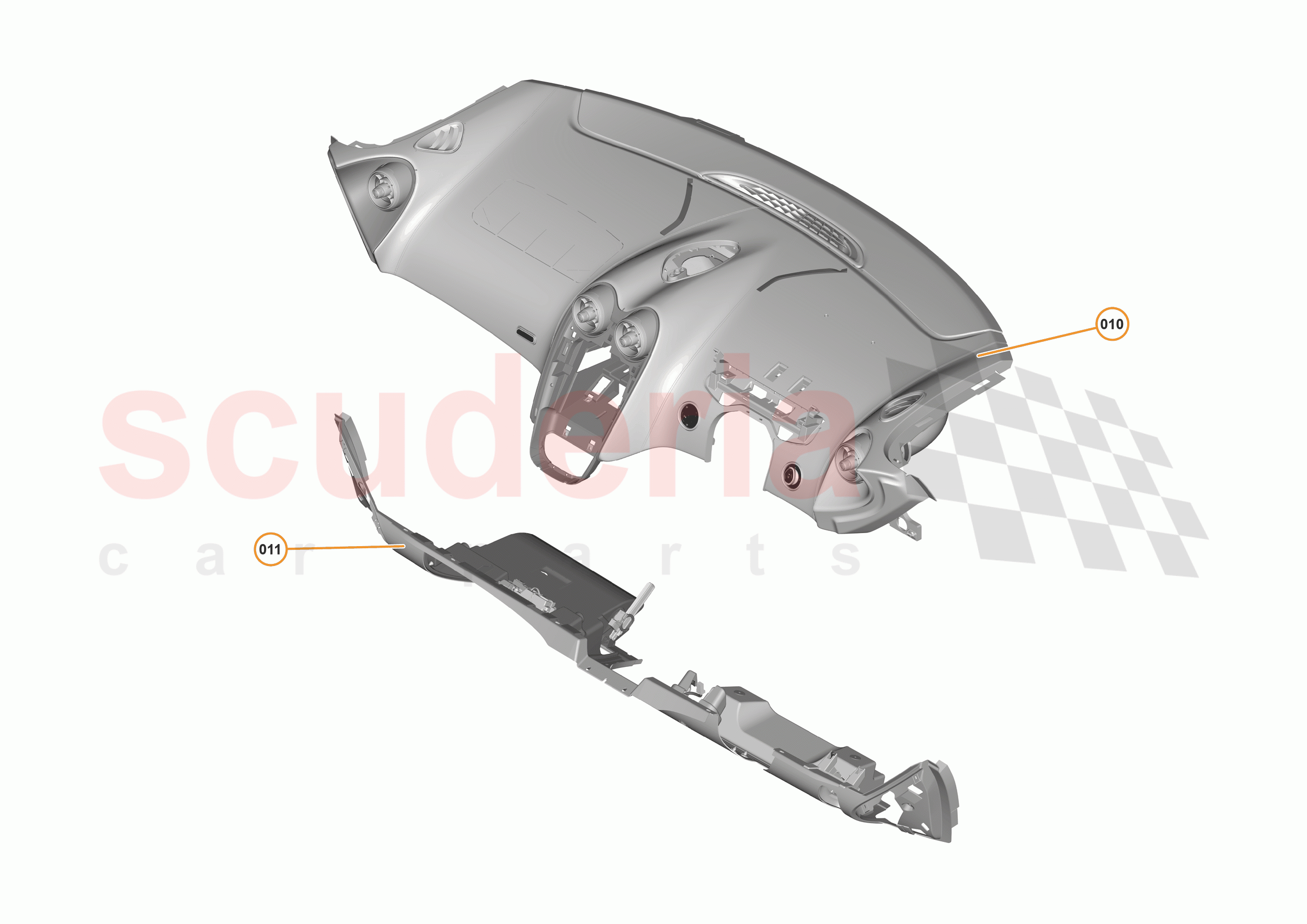 49 - INTERIOR SYSTEMS - 49.4 - FACIA ASSEMBLY - RHD of McLaren McLaren 570S Spider