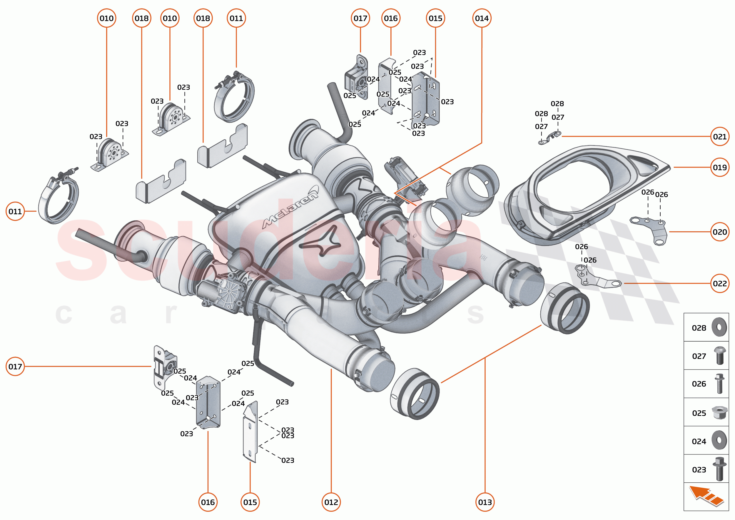 29 - EXHAUST - 29.2 - MUFFLER AND TAIL PIPES of McLaren McLaren Elva
