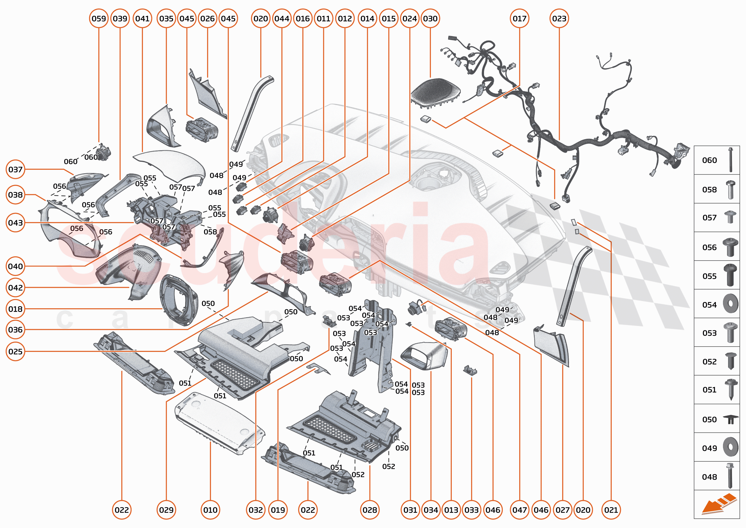 41 - INTERIOR SYSTEMS - 41.1 - ASSY FACIA - COMPONENTS & HARDWARE of McLaren McLaren Artura