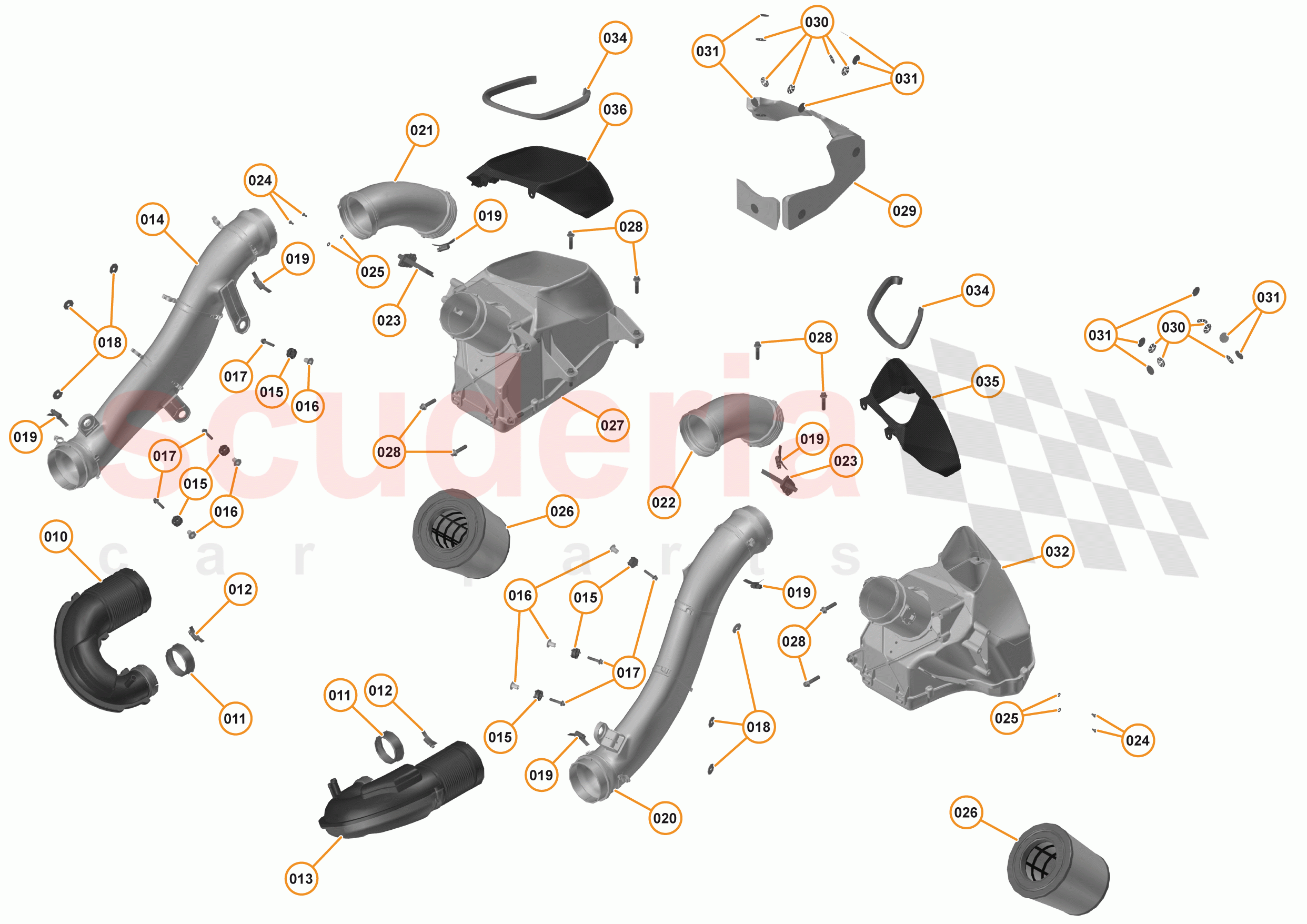 35 - ENGINE AIR SYSTEMS - 35.1 - AIR INTAKE LOW PRESSURE SYSTEM of McLaren McLaren 720S Coupe