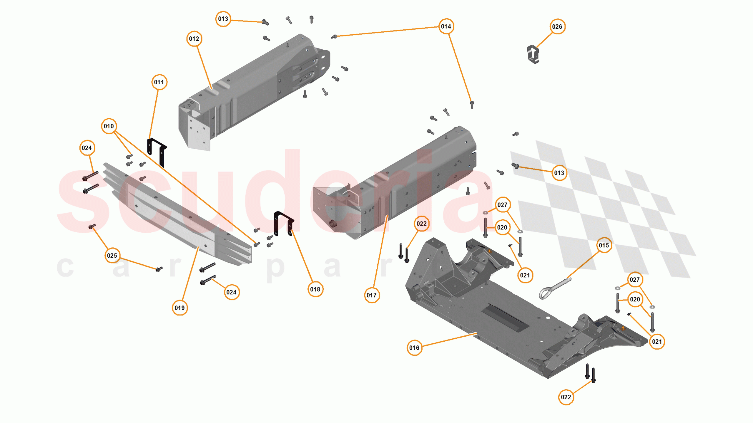 1 - A1 - BODY STRUCTURES - 1.2 - 02 - FRONT FRAME ASSEMBLY of McLaren McLaren 650S Coupe