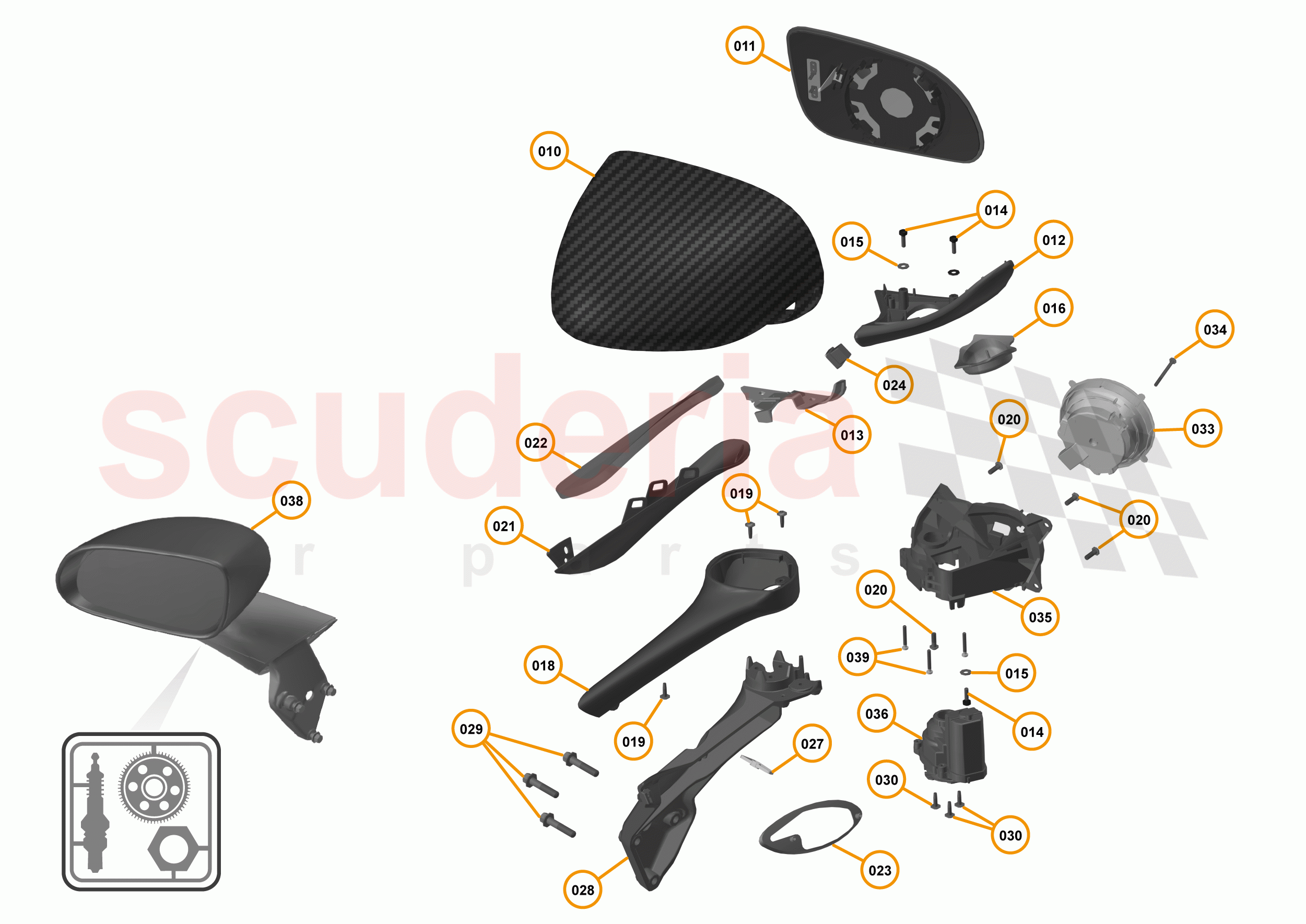 7 - CLOSURES - 7.7 - SIDE MIRRORS of McLaren McLaren 720S Coupe