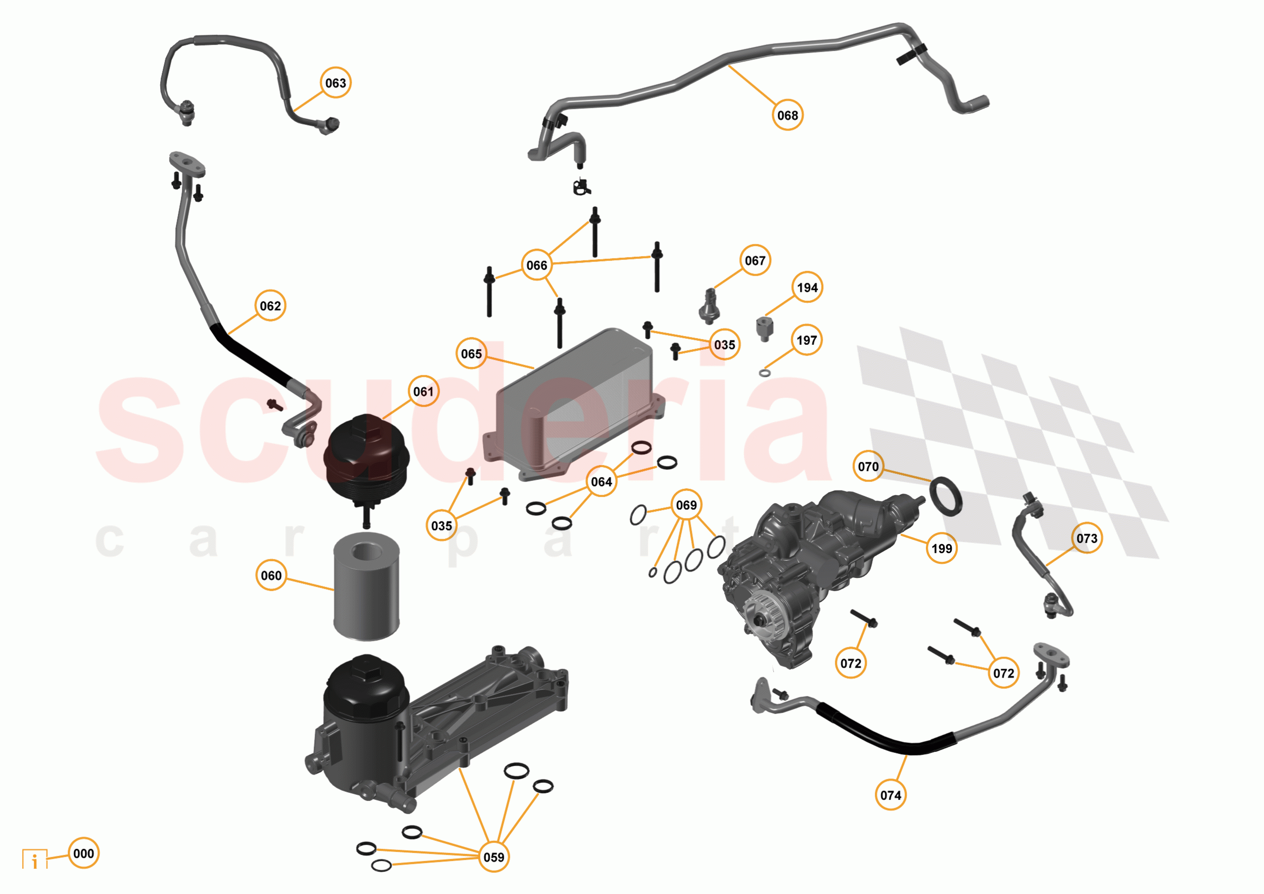 16 - F1 - POWER UNIT - 16.6 - 01 - POWER UNIT - OIL FILTER ASSEMBLY + OIL PUMP of McLaren McLaren 650S Spider