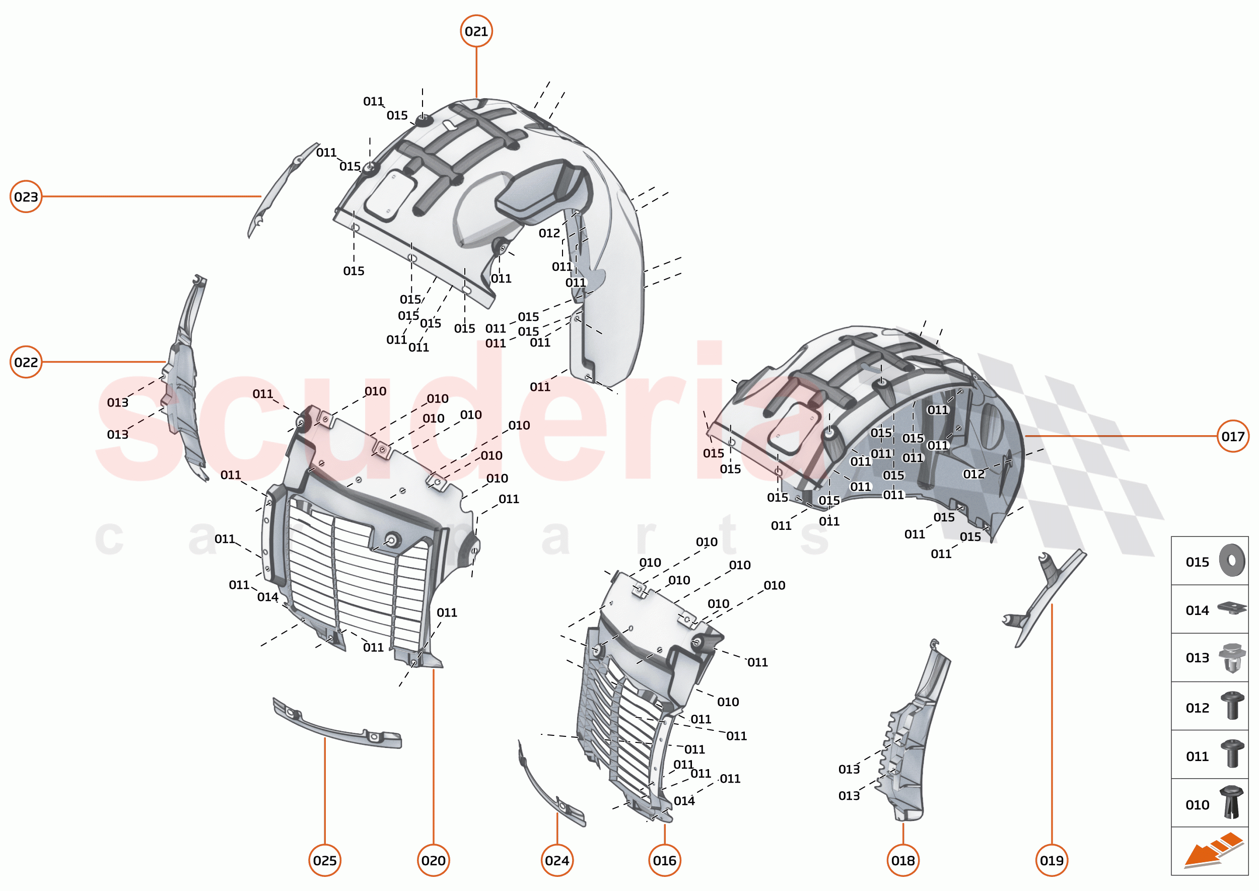 14 - LINERS AND NVH - 14.1 - FRONT WHEELARCH LINERS of McLaren McLaren 600LT