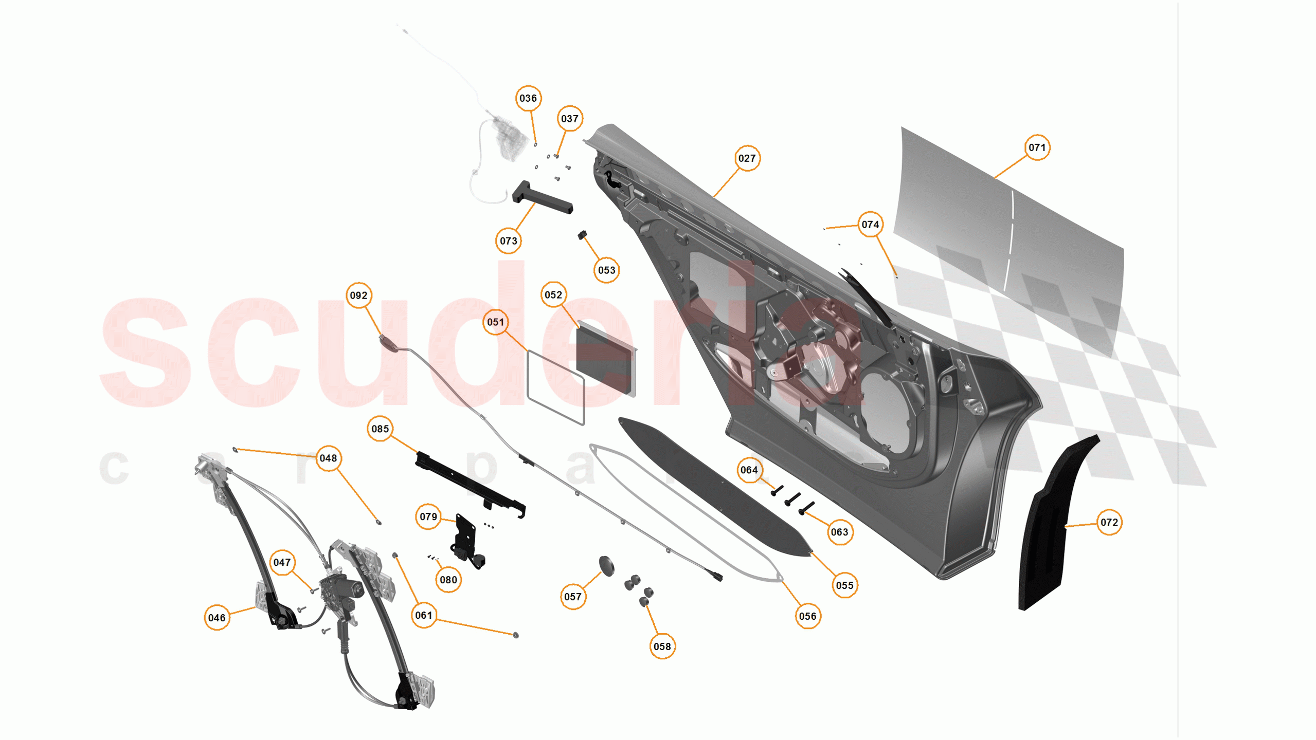 3 - A3 -CLOSURES - 3.5 - 03 - DOOR LH - INTERNAL of McLaren McLaren 650S Spider