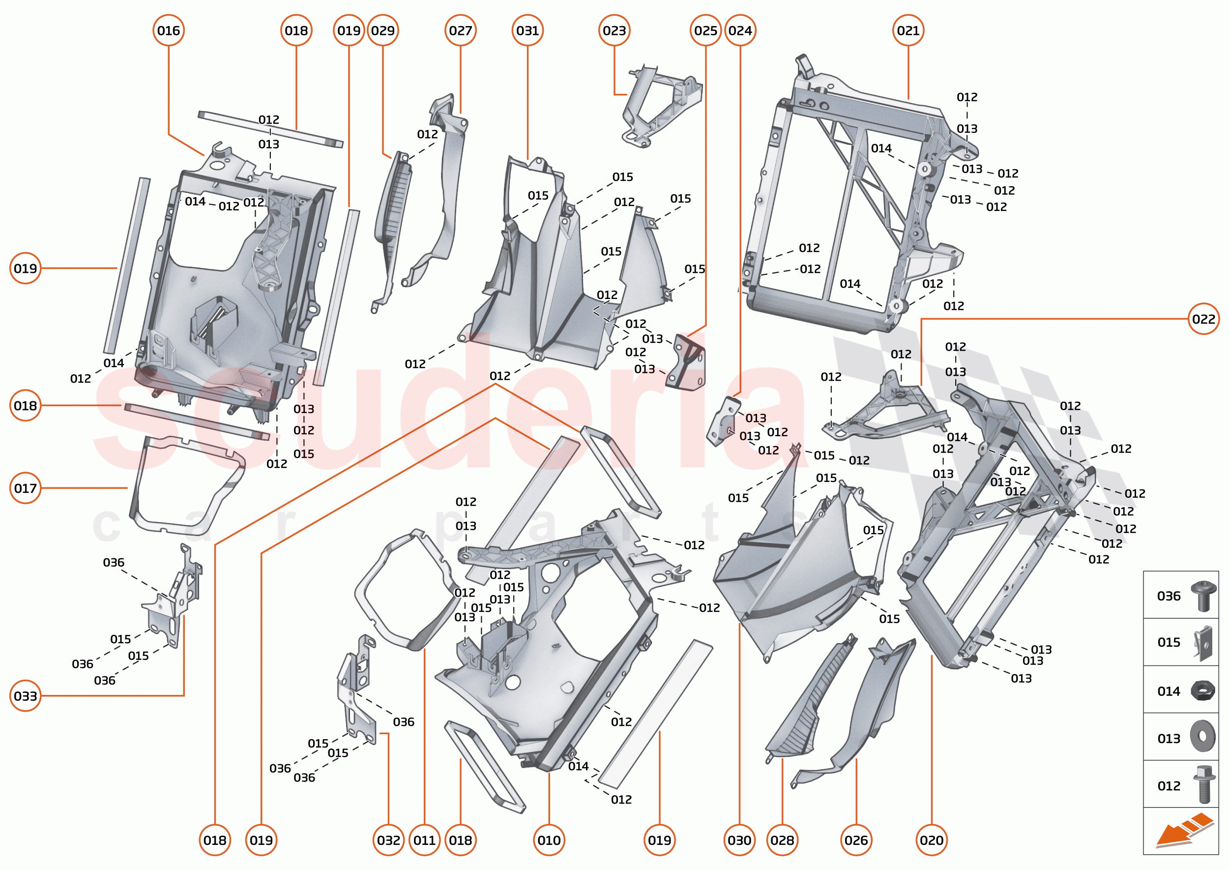14 - DUCTS, VENTS AND FLOORS - 14.1 - FRONT DUCTS AND VENTS of McLaren McLaren 750S Coupe
