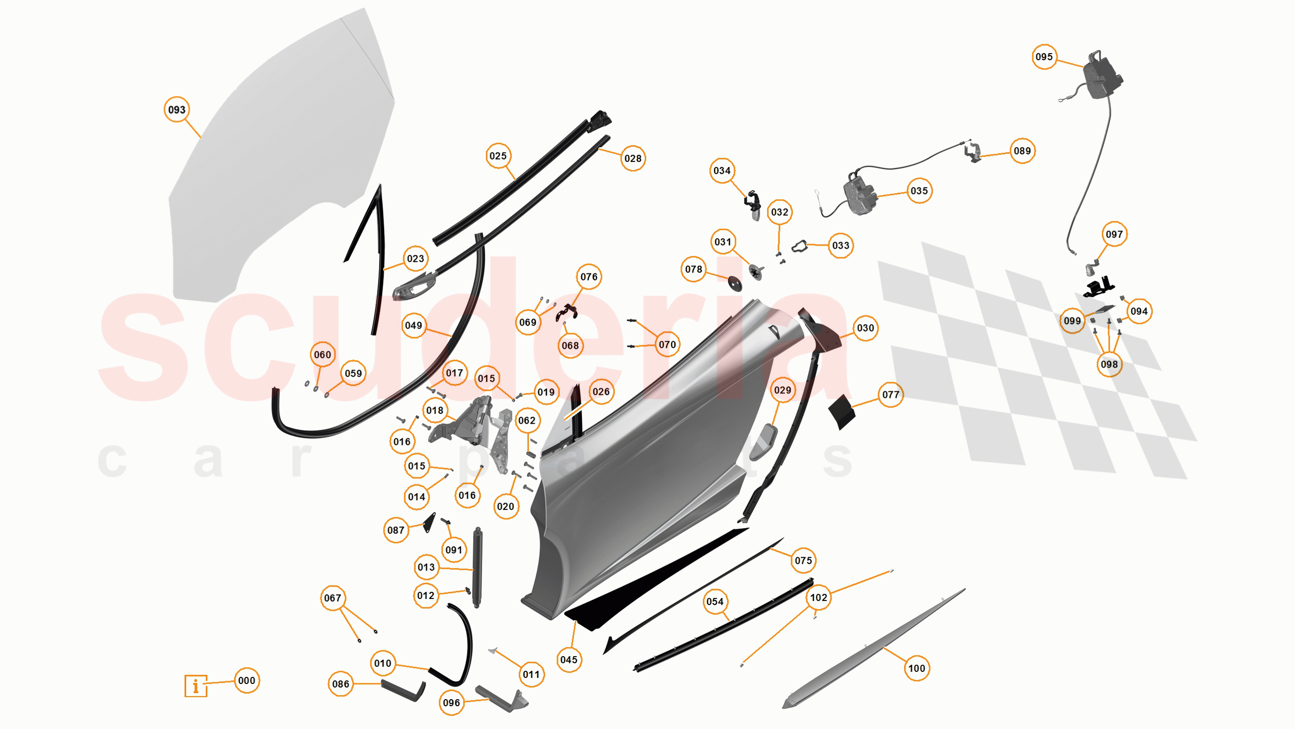 3 - A3 -CLOSURES - 3.6 - 03 - DOOR LH - EXTERNAL of McLaren McLaren 12C Spider