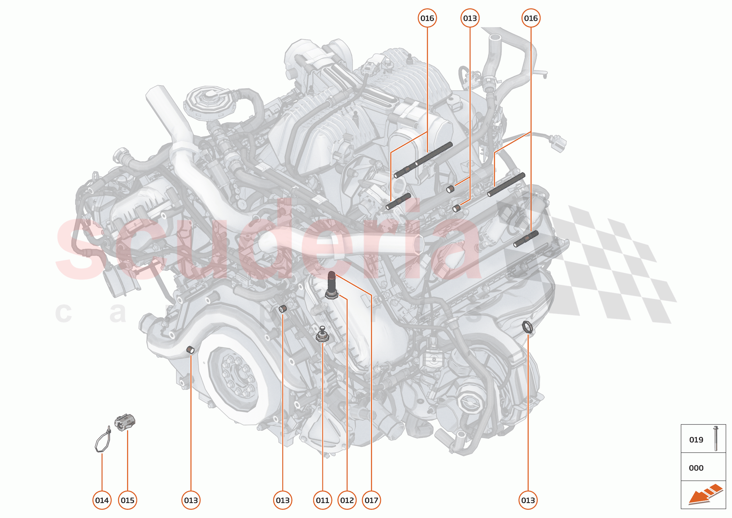 33 - ENGINE - 33.10 - POWER UNIT ASSEMBLY, SHORT BLOCK & HARDWARE of McLaren McLaren 600LT