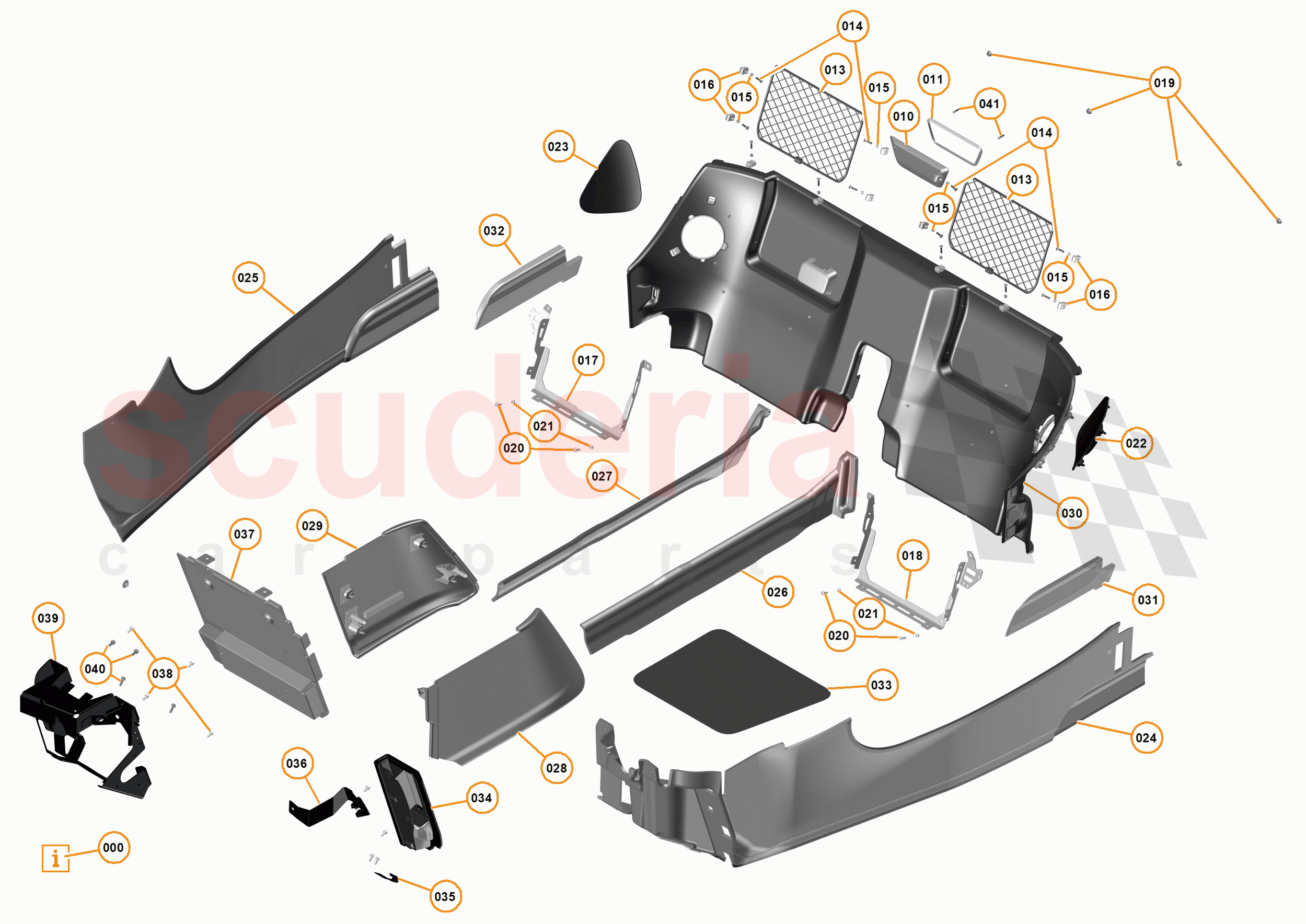 49 - INTERIOR SYSTEMS - 49.8 - LOWER & REAR TRIM of McLaren McLaren P1 Coupe