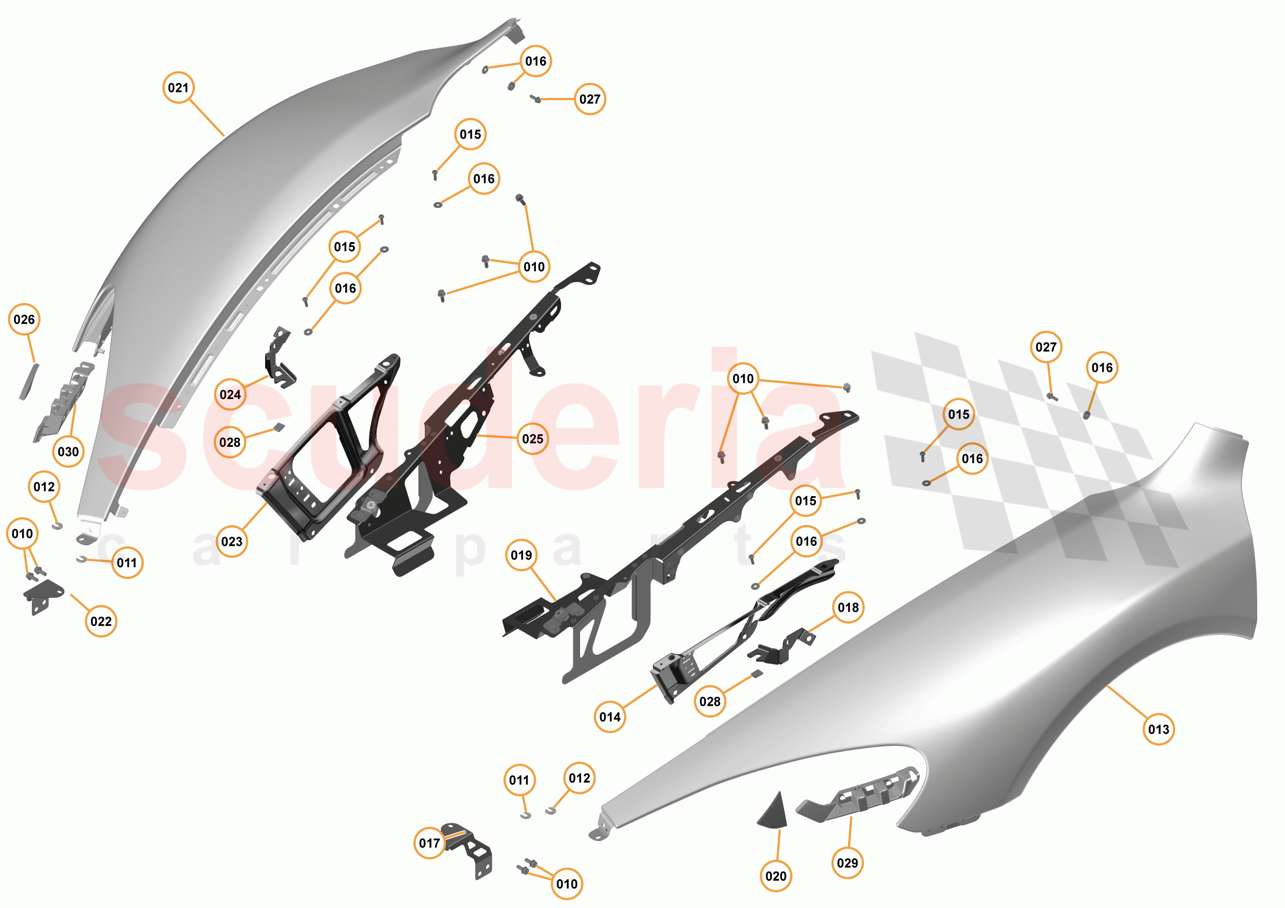 4 - A4 - PANELS, GLAZING, AND PAINT - 4.2 - 03 - FRONT FENDERS of McLaren McLaren 675LT Spider