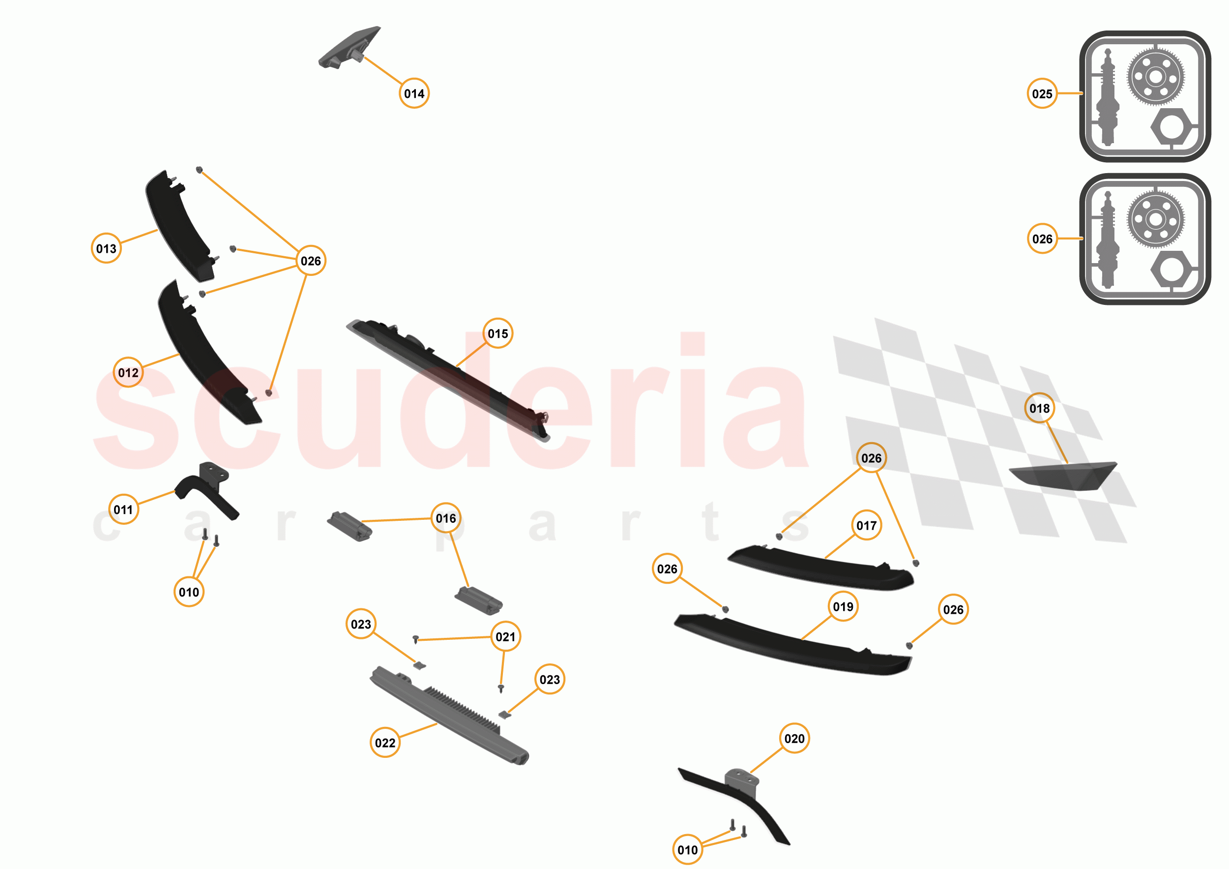 2 - A2 - EXTERIOR TRIM, LIGHTING, AND WIPERS - 2.8 - 06 - REAR LAMPS AND CHMSL of McLaren McLaren 12C Coupe