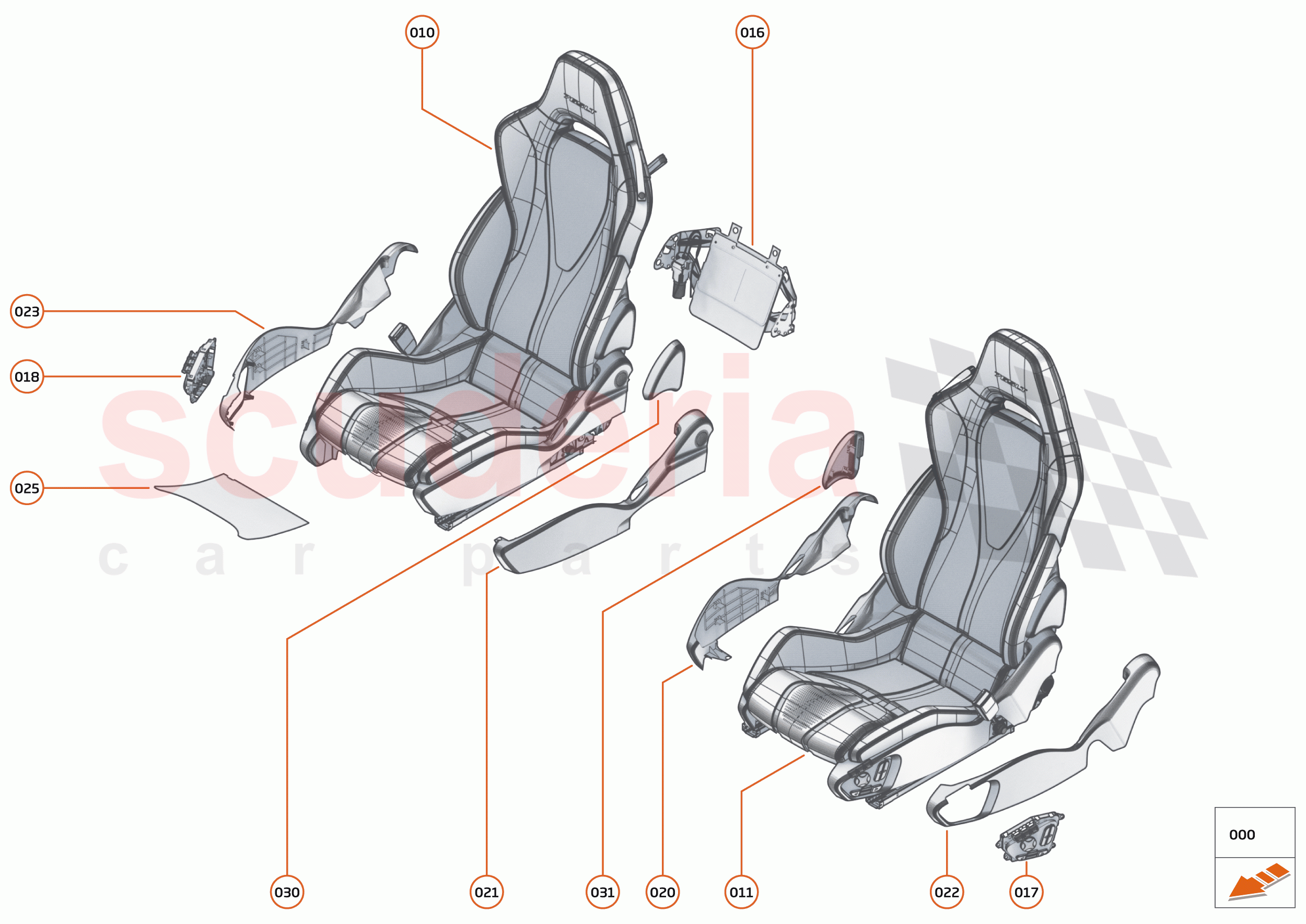 48 - INTERIOR SYSTEMS - 48.8 - SEAT ASSY - ELECTRIC of McLaren McLaren 765LT