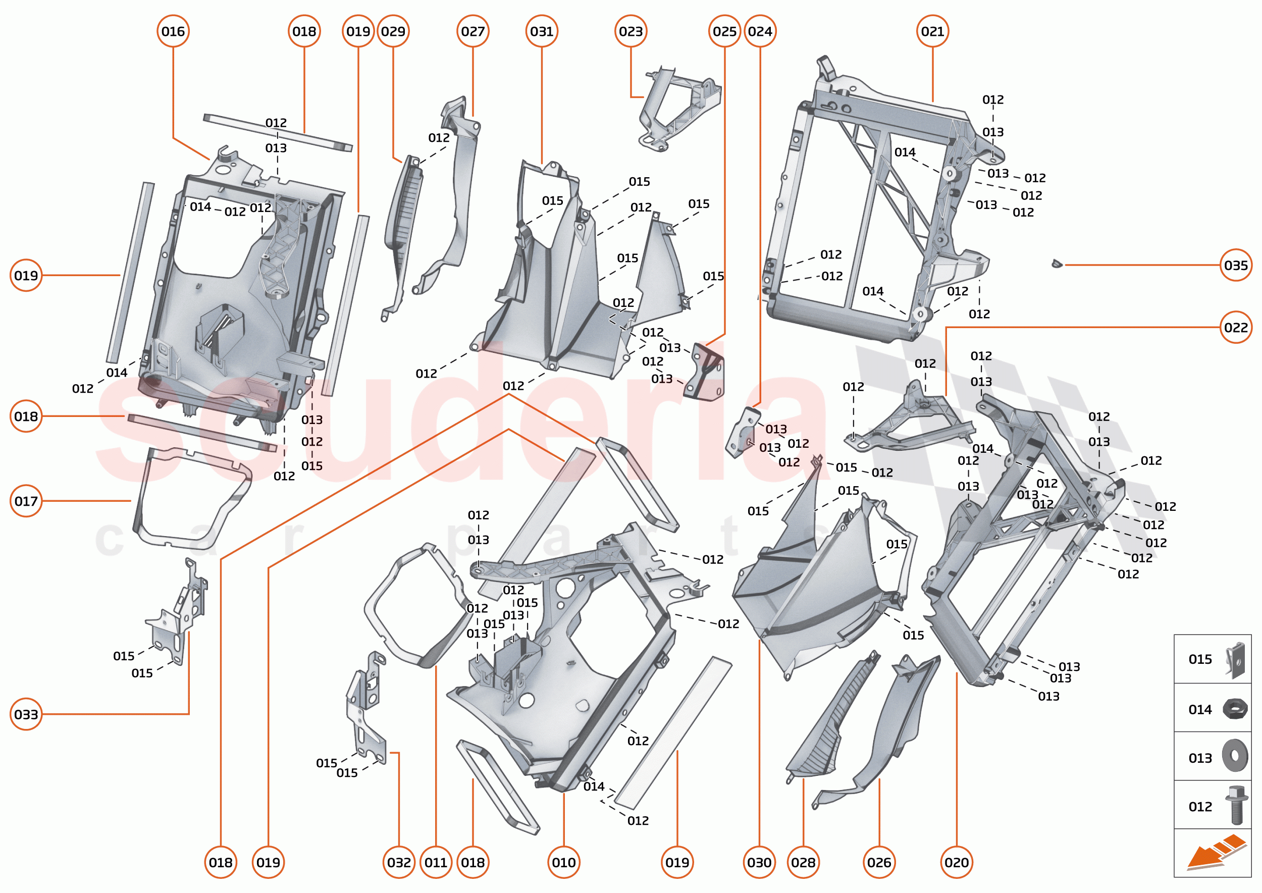 14 - DUCTS, VENTS AND FLOORS - 14.1 - FRONT DUCTS AND VENTS of McLaren McLaren 765LT