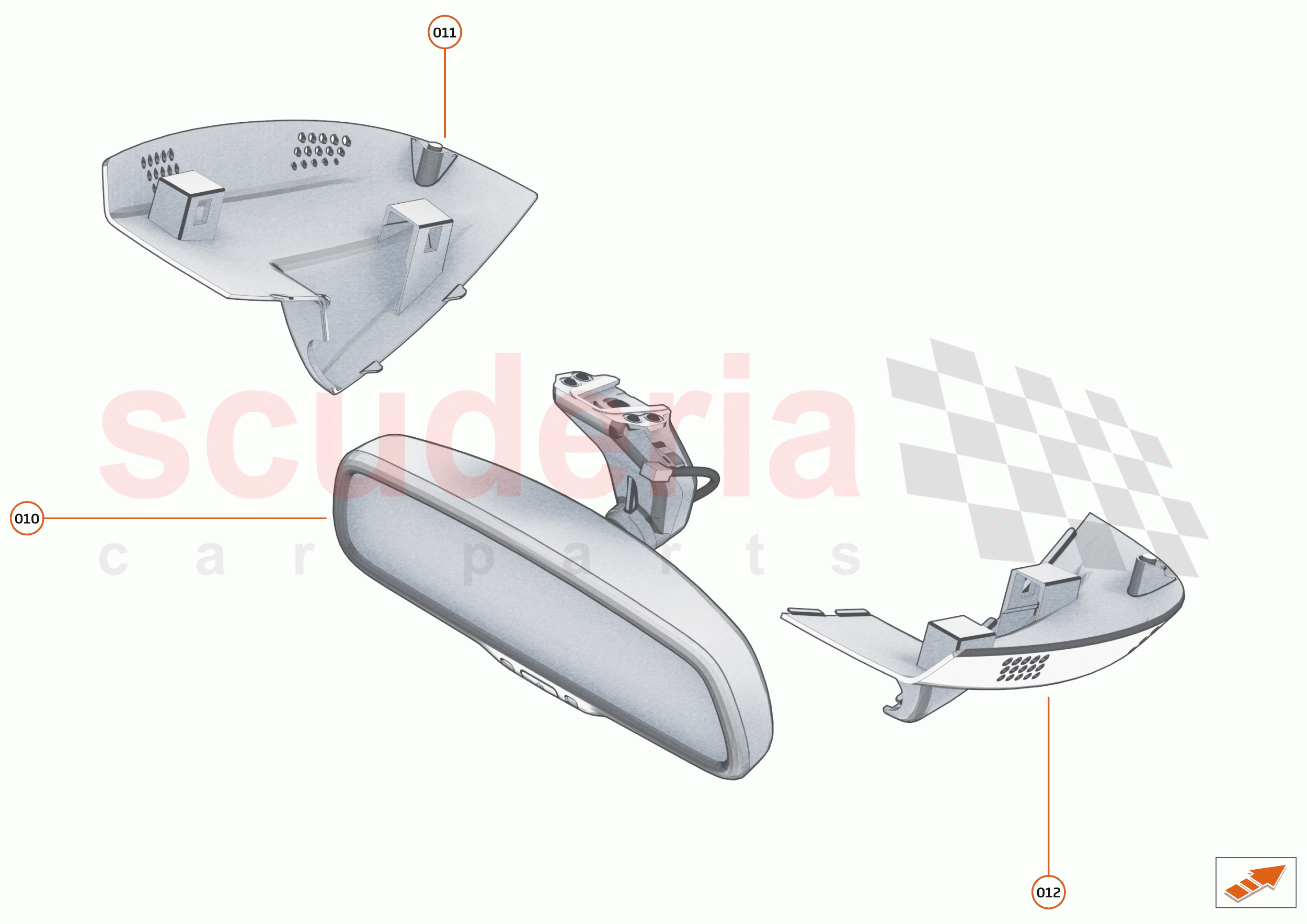 47 - INTERIOR SYSTEMS - 47.6 - DRIVER MIRROR of McLaren McLaren 720S Spider