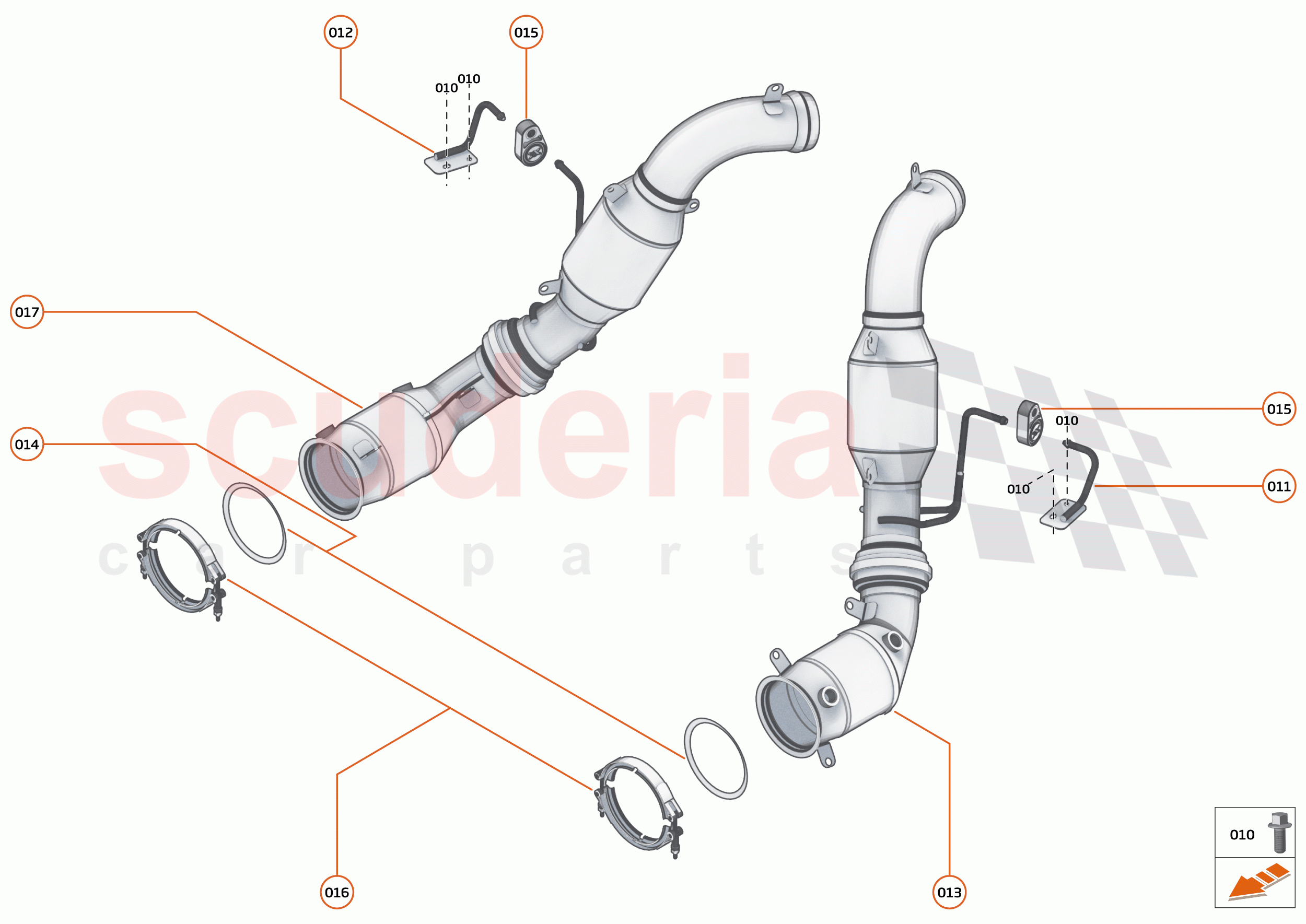 40 - EXHAUST - 40.1 - LINK PIPE / CATALYST ASSEMBLY of McLaren McLaren 620R