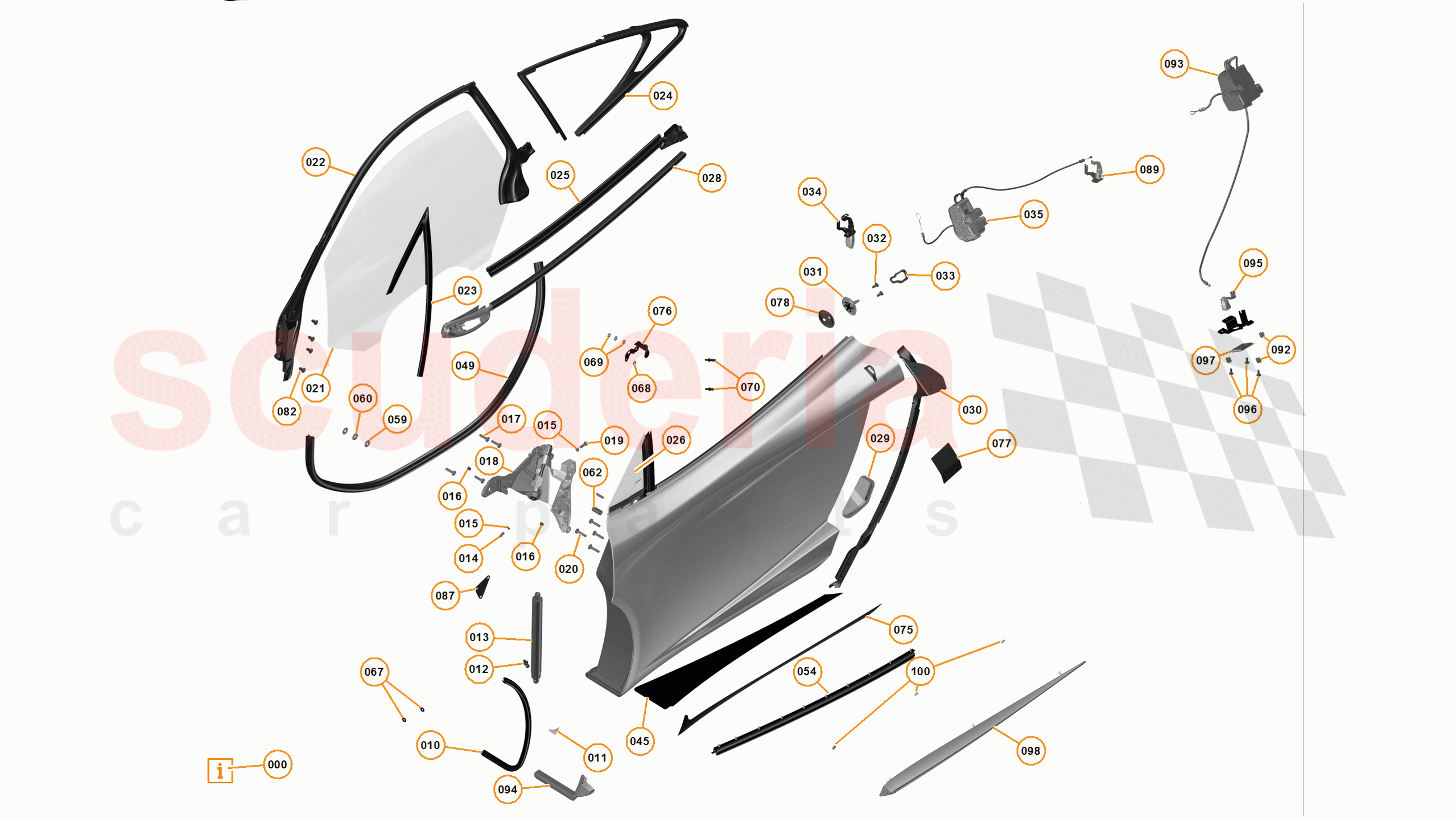3 - A3 -CLOSURES - 3.6 - 03 - DOOR LH - EXTERNAL of McLaren McLaren 650S Coupe