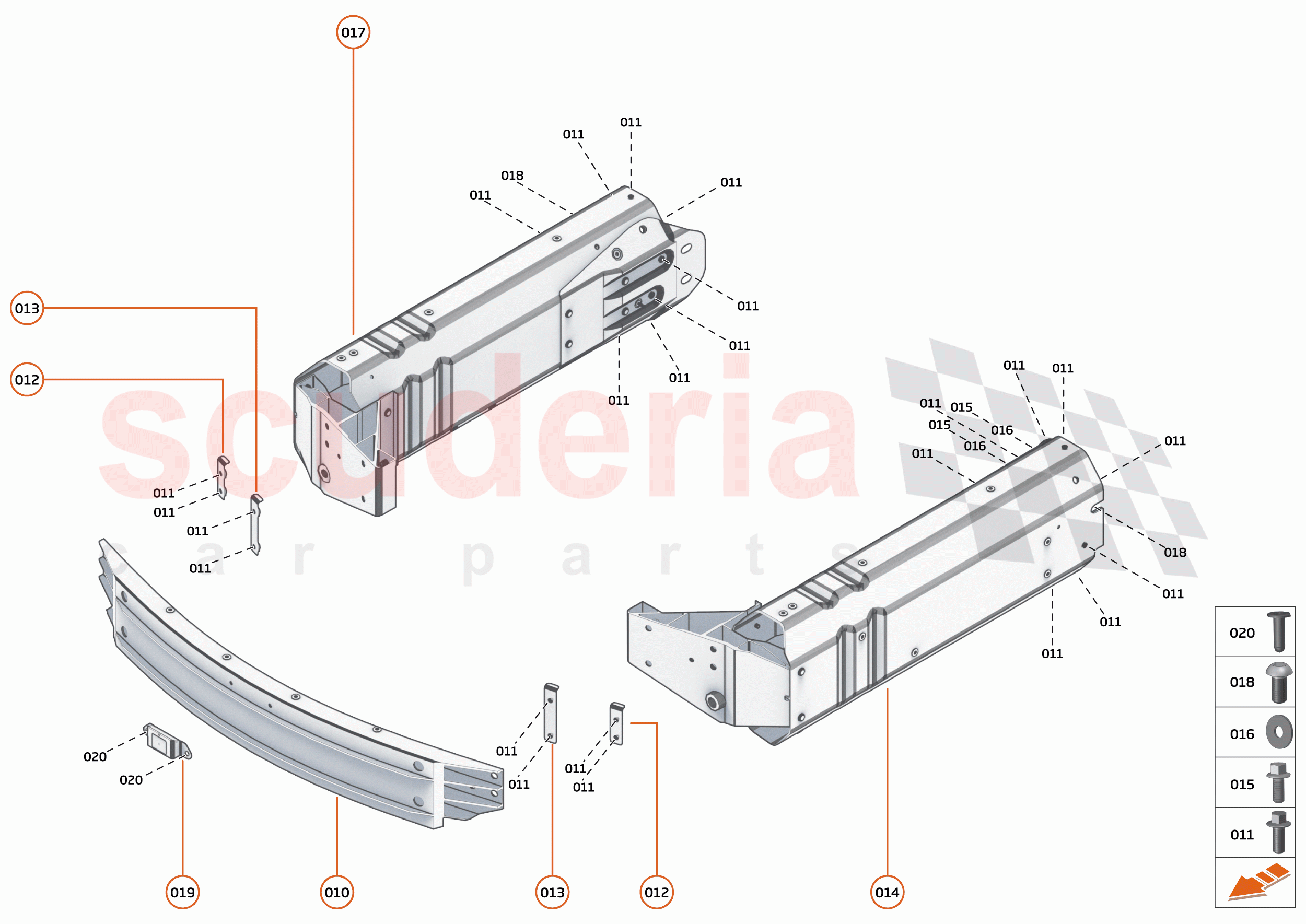 1 - FRONT STRUCTURES - 1.1 - FRONT CRASH STRUCTURE of McLaren McLaren 750S Spider