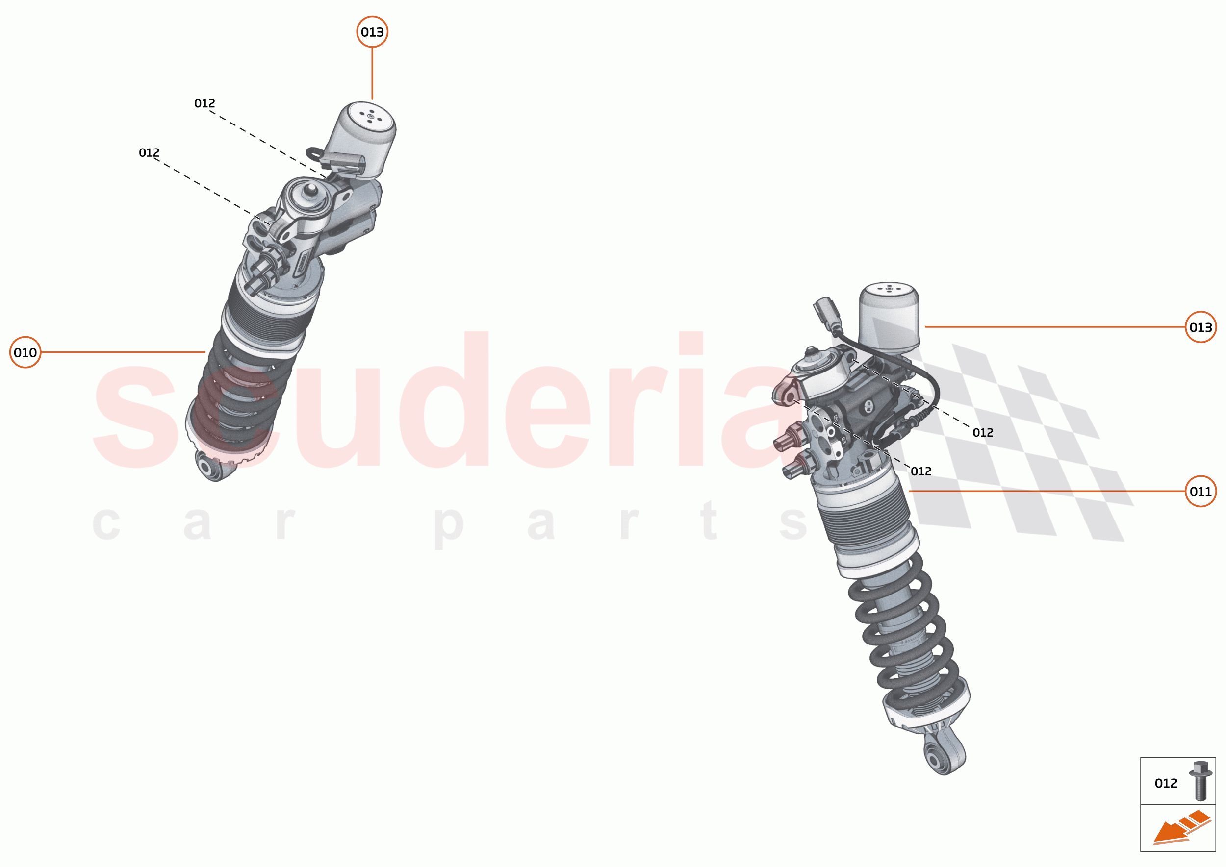 18 - SUSPENSION - FRONT - 18.1 - DAMPER & ACTUATOR ASSEMBLIES FRONT of McLaren McLaren 750S Coupe