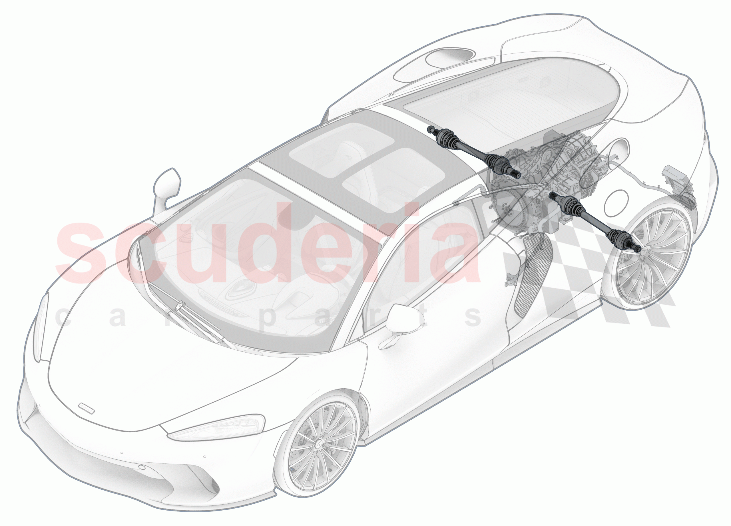35 - TRANSMISSION COOLING SYSTEM - REAR - 35.3 - DRIVESHAFTS of McLaren McLaren GT