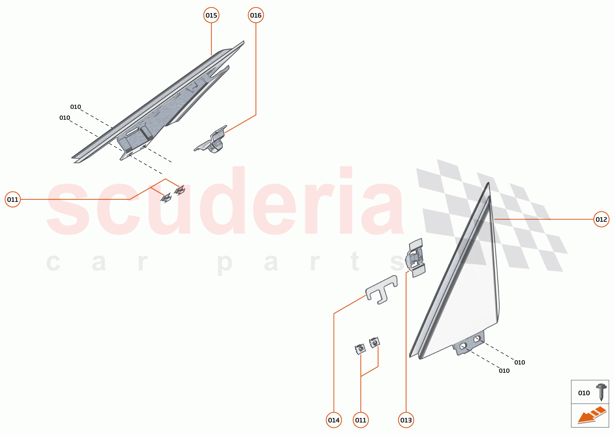 9 - GLAZING CLOSURE - 9.1 - DOOR GLAZING - FIXED of McLaren McLaren GT