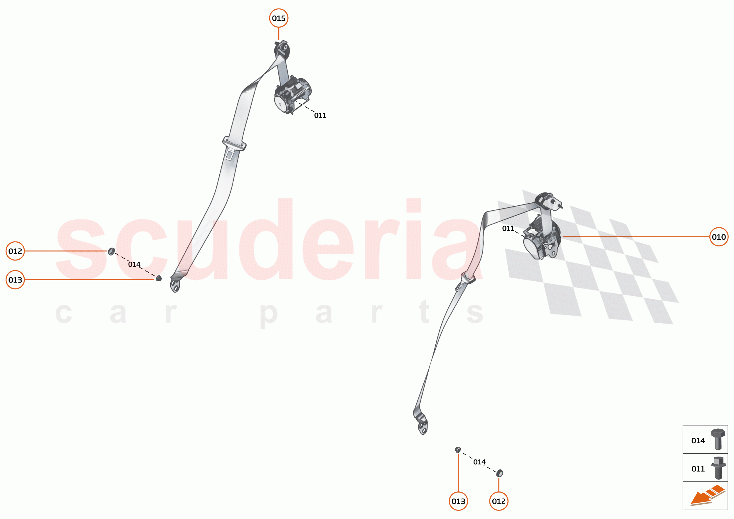 43 - INTERIOR RESTRAINTS - 43.3 - SEATBELTS of McLaren McLaren Elva