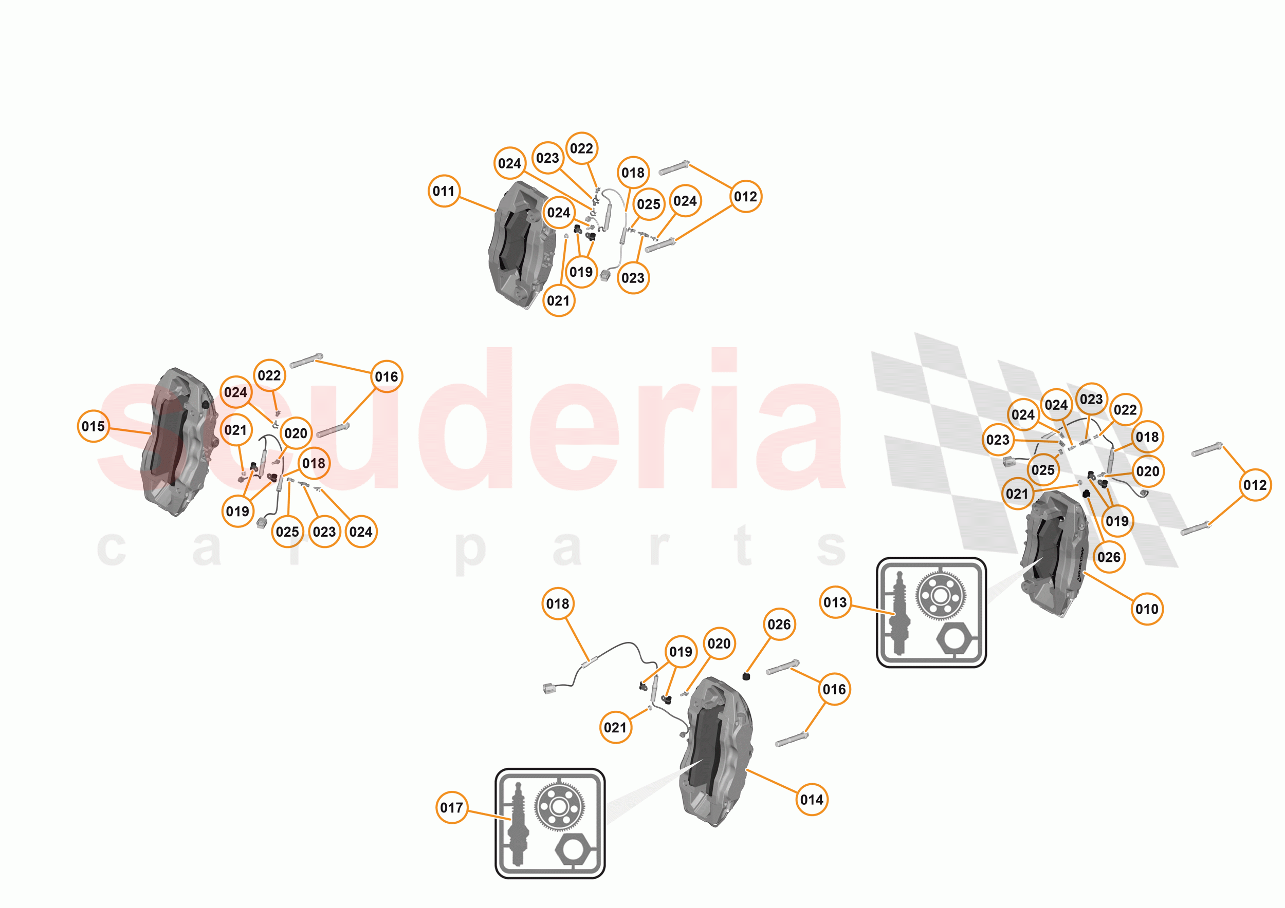 21 - BRAKES - FRONT - 21.2 - BRAKE CALIPERS FRONT of McLaren McLaren 570S Coupe