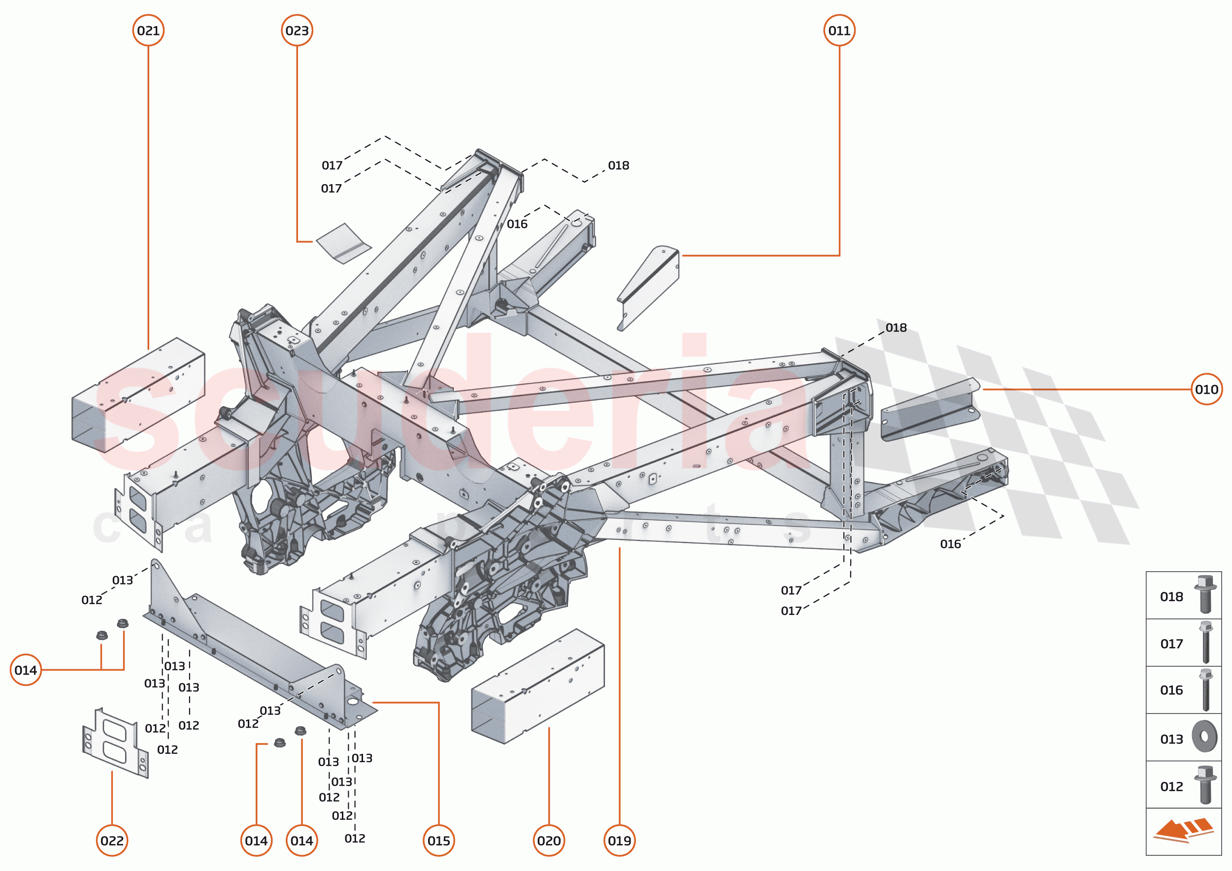 3 - REAR STRUCTURES - 3.1 - REAR FRAME of McLaren McLaren Elva