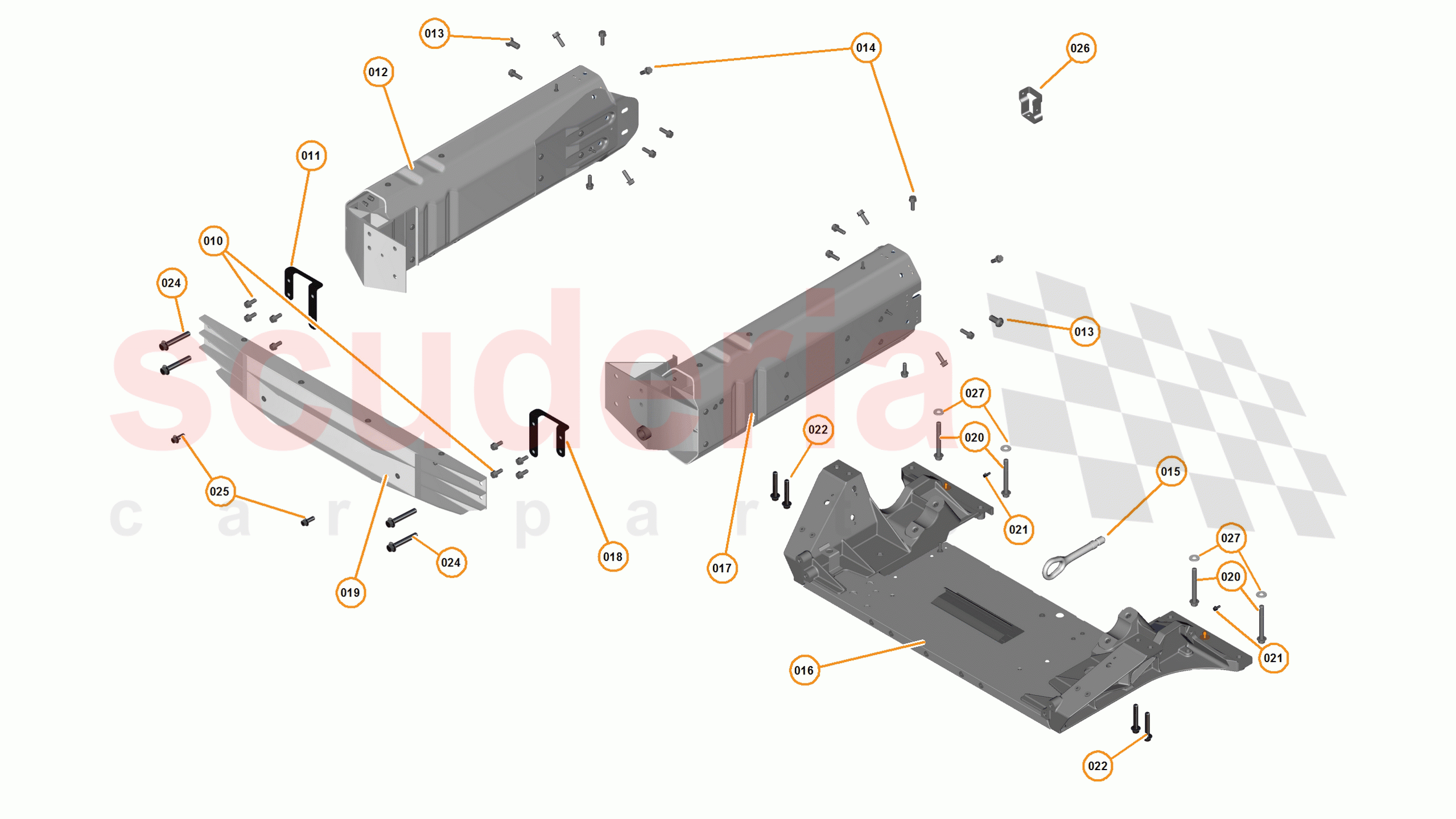1 - A1 - BODY STRUCTURES - 1.2 - 02 - FRONT FRAME ASSEMBLY of McLaren McLaren 625C Spider