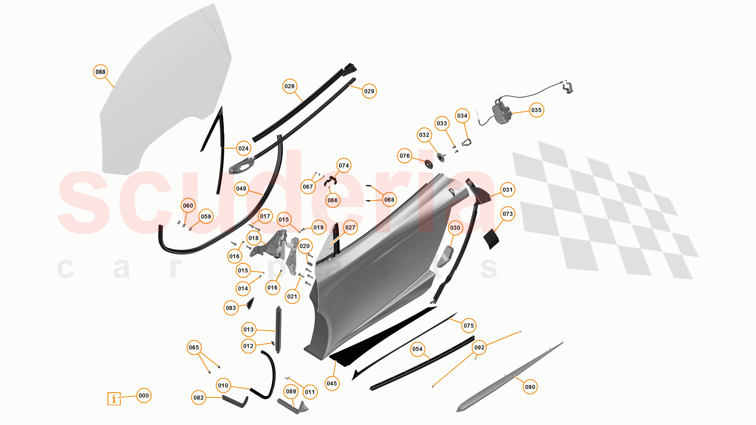 3 - A3 -CLOSURES - 3.3 - 02 - DOOR RH - EXTERNAL of McLaren McLaren 650S Spider