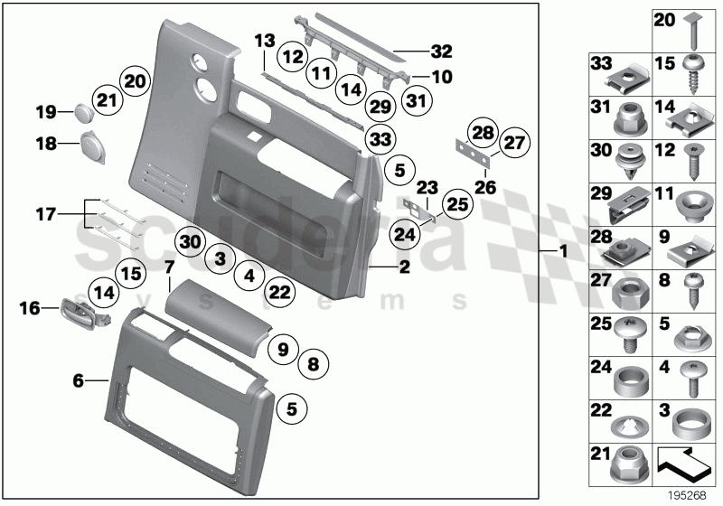 Door trim panel, front / from 01/2009 of Rolls Royce Rolls Royce Phantom