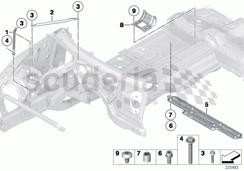 Reinforcement, body of Rolls Royce Rolls Royce Ghost Series I (2009-2014)