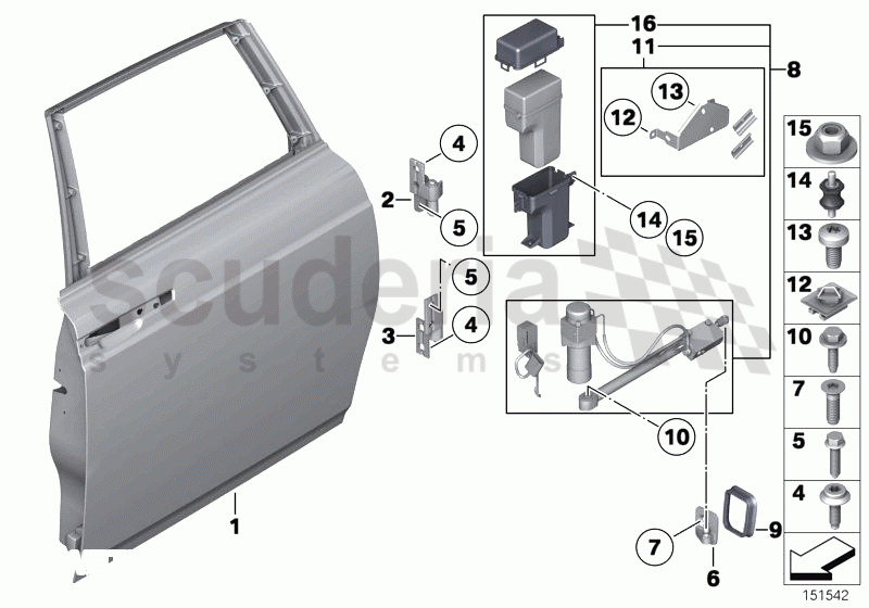 Rear door, hinge/door brake of Rolls Royce Rolls Royce Phantom