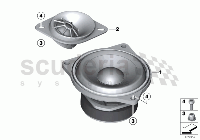 Single parts rear shelf loudspeaker of Rolls Royce Rolls Royce Phantom